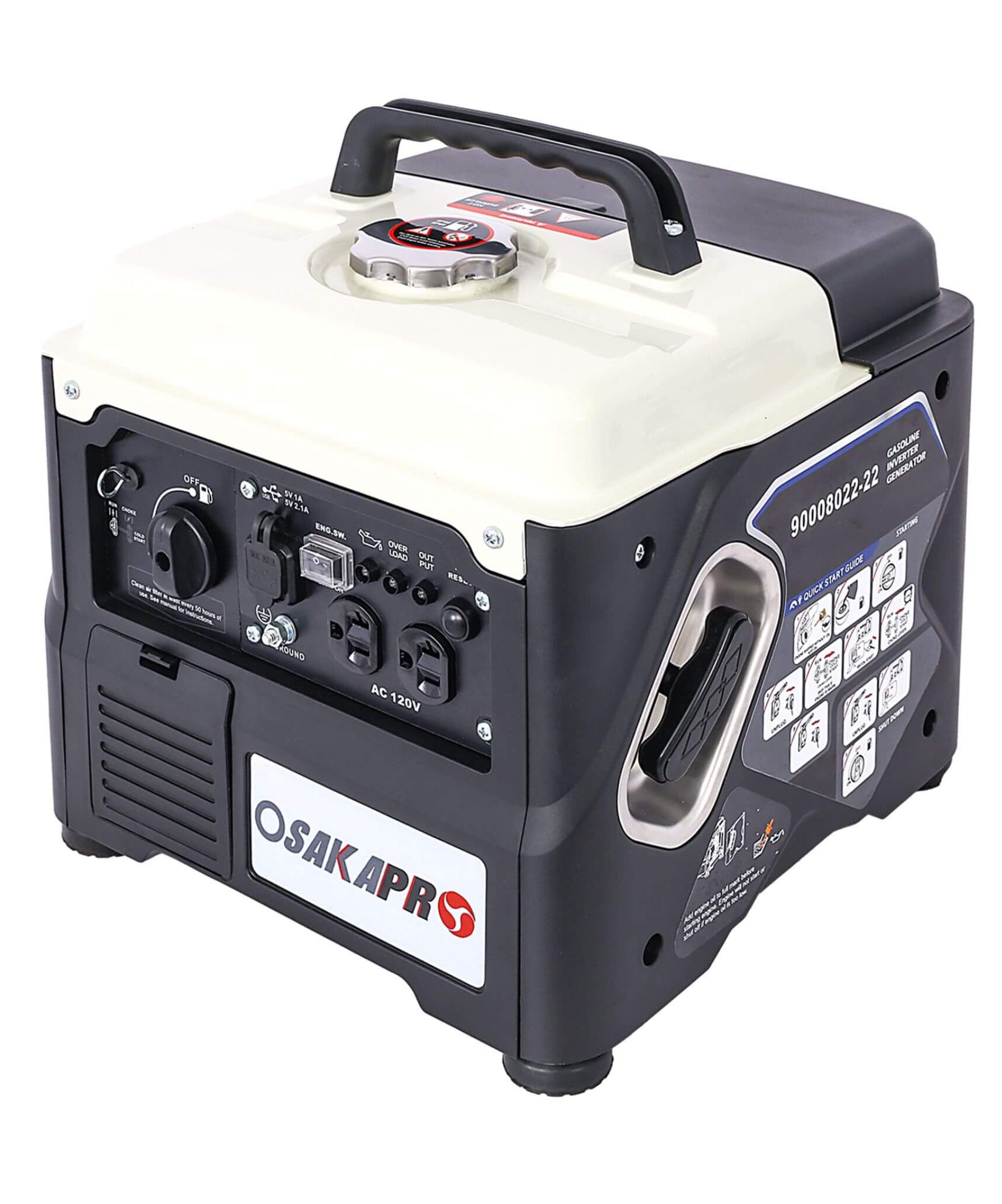 Heavy-Duty 1200W Ultra-Quiet Portable Gas Engine Inverter Generator (SAK54675)
