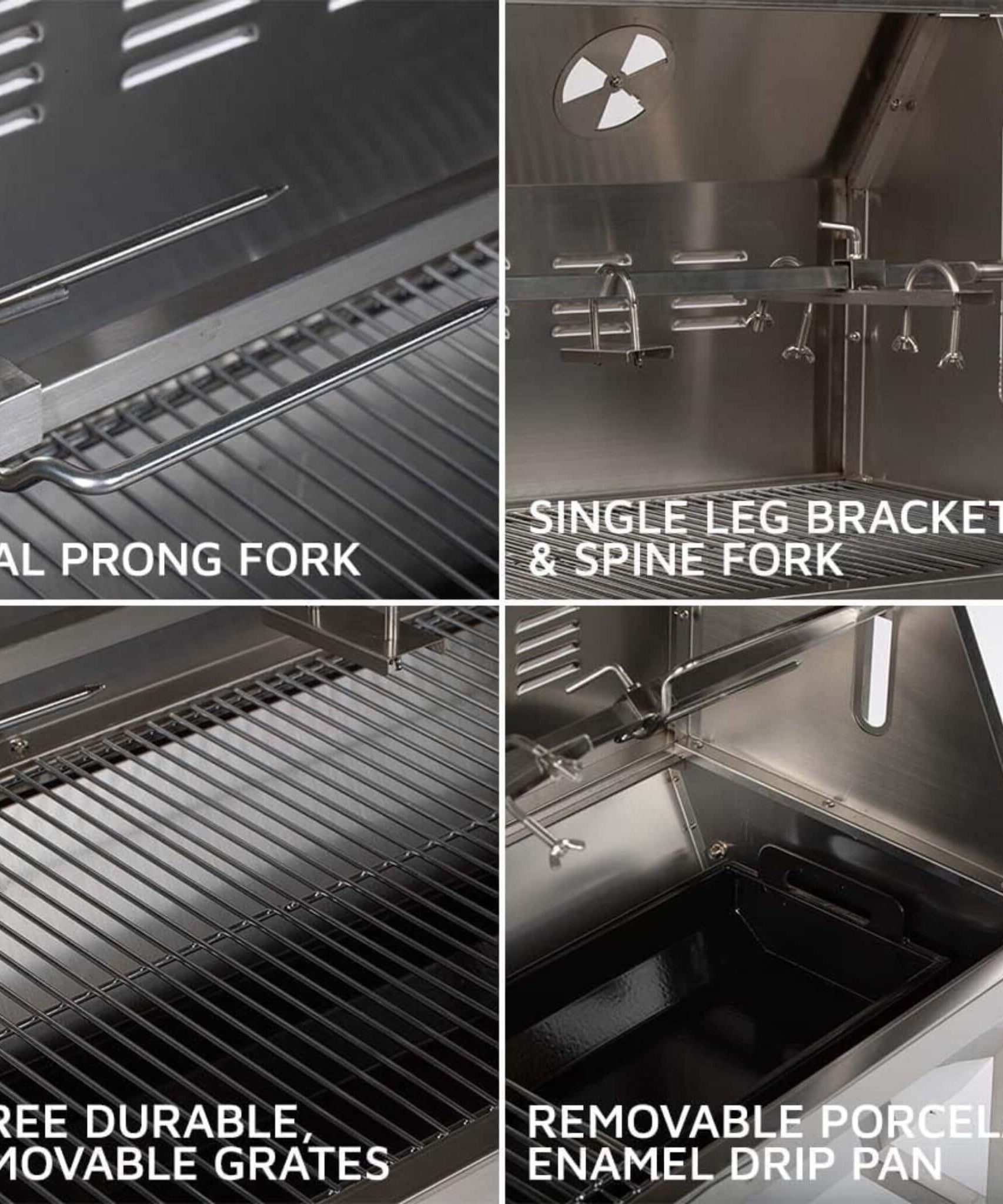Heavy-Duty Commercial 125 LB Portable Electric Stainless Steel Hooded BBQ Rotisserie Grill With Viewing Window (SAK31975)
