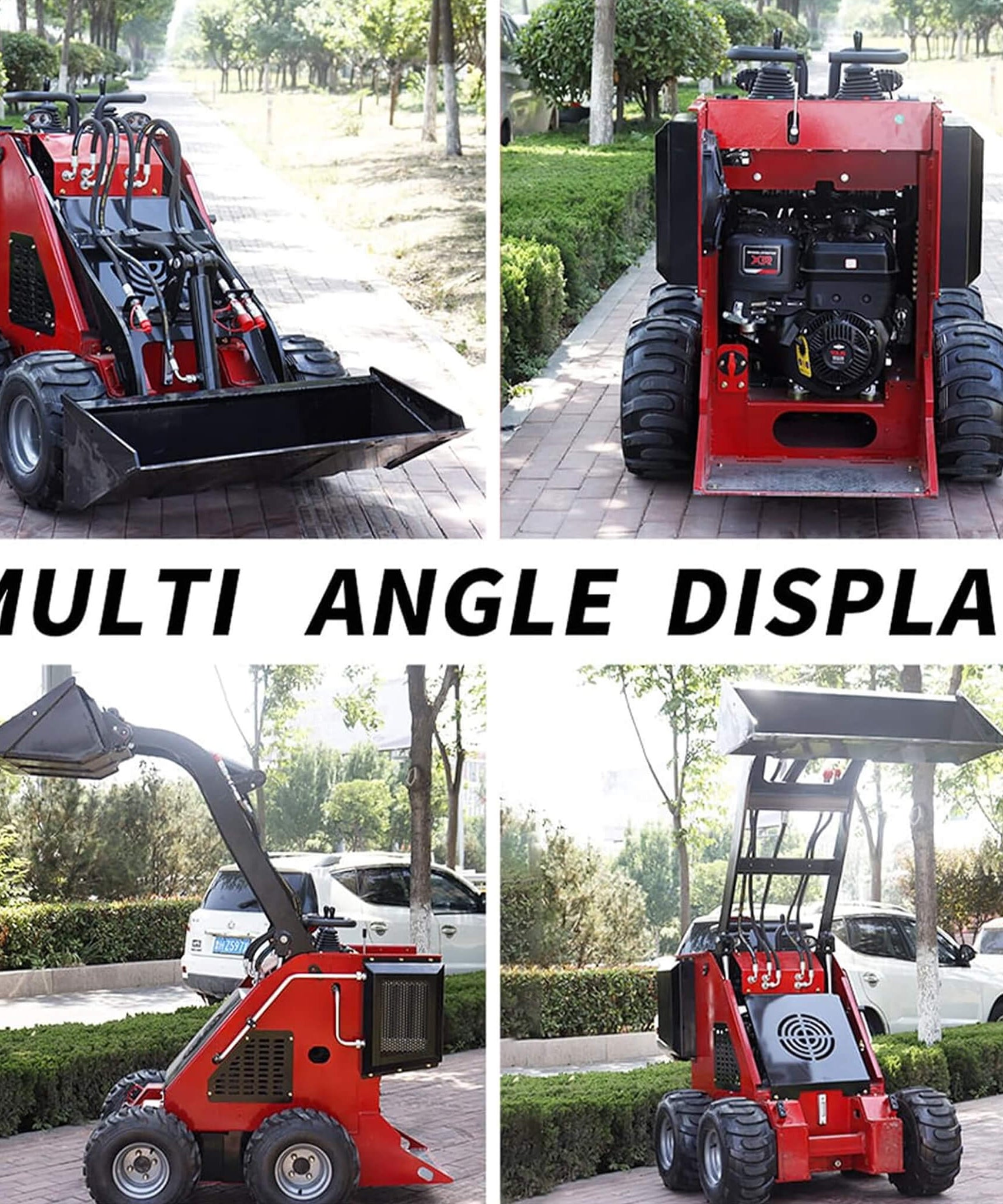 Heavy-Duty 13.5HP Mini Gas Skid Steer Loader With Wide Bucket (SAK69105)