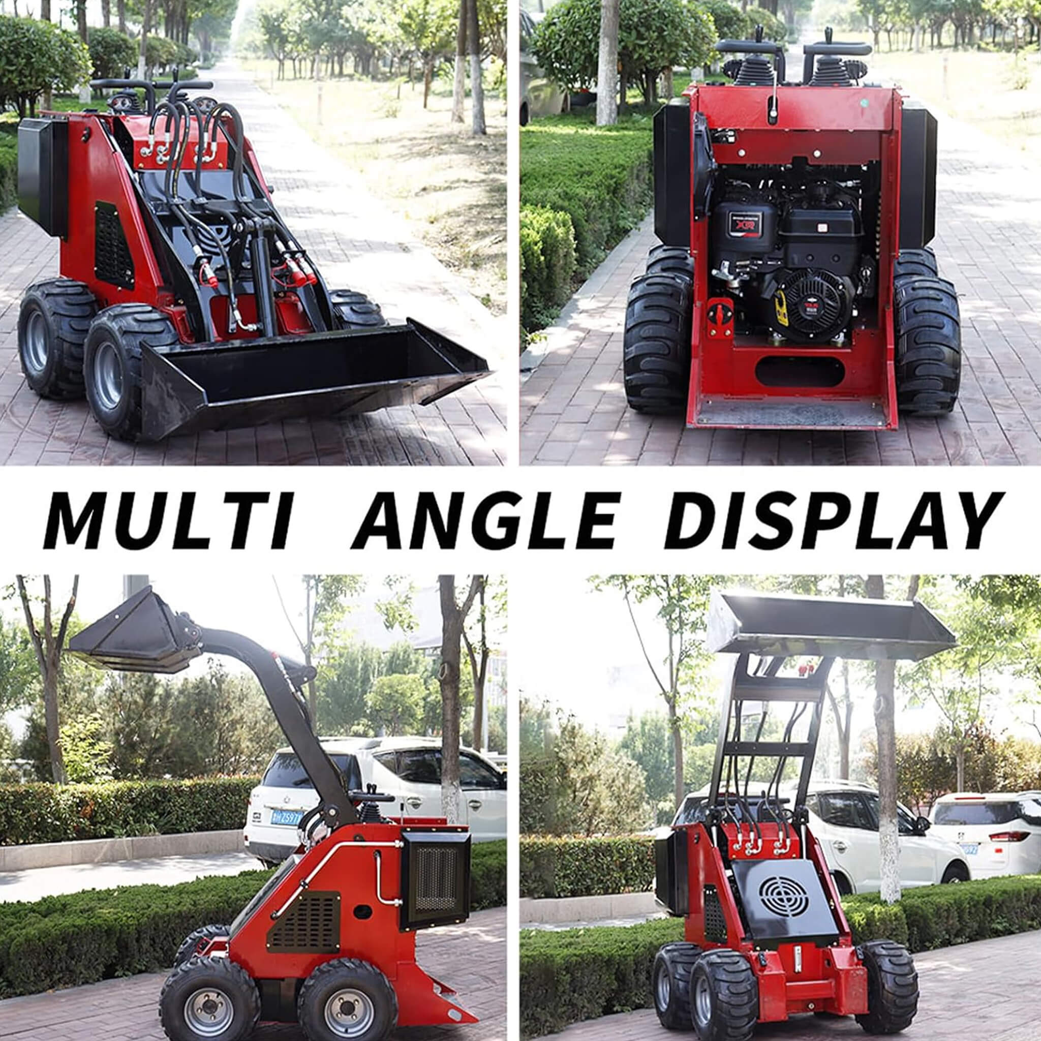 Heavy-Duty 13.5HP Mini Gas Skid Steer Loader With Wide Bucket (SAK69105)