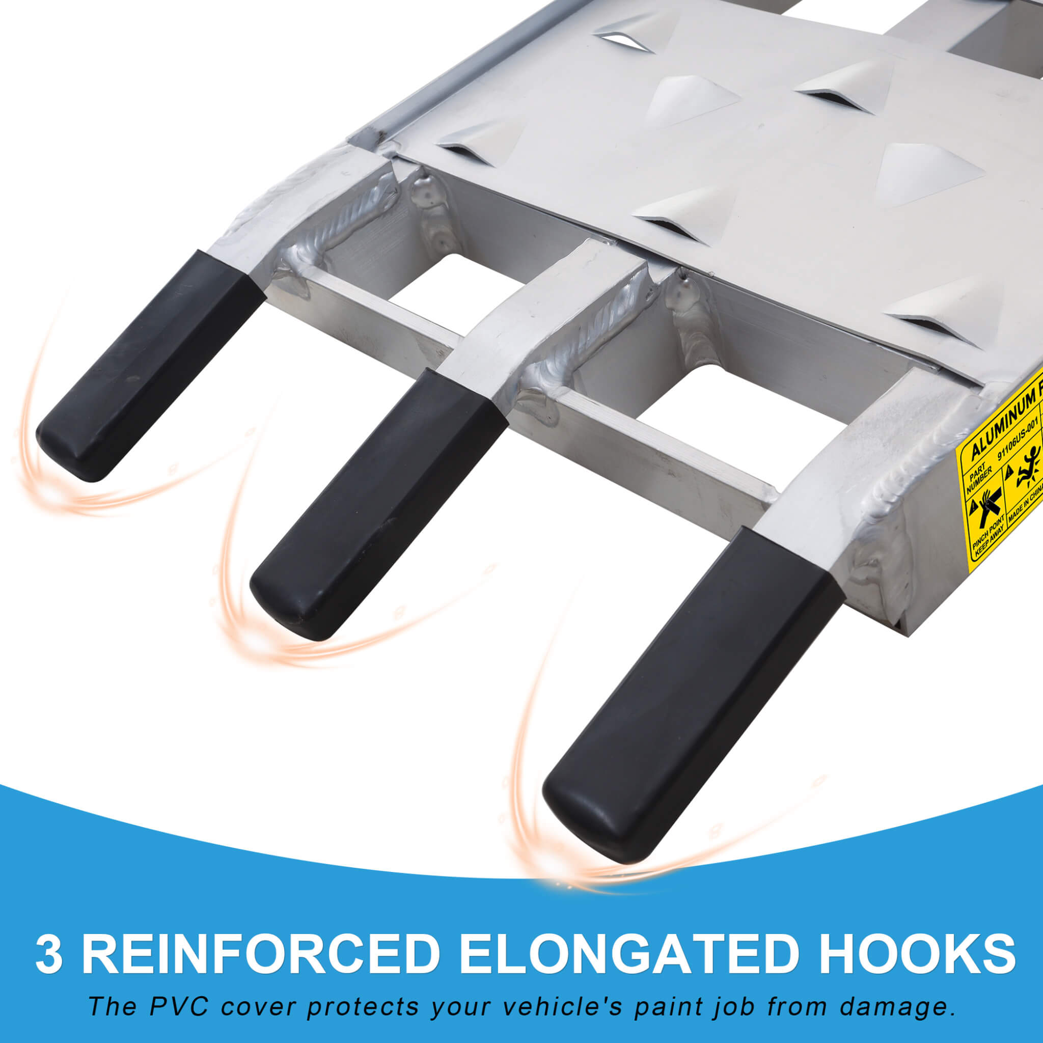 Heavy-Duty 1500LB 7.5FT Folding Aluminum Loading Ramps Set (SAK30158)