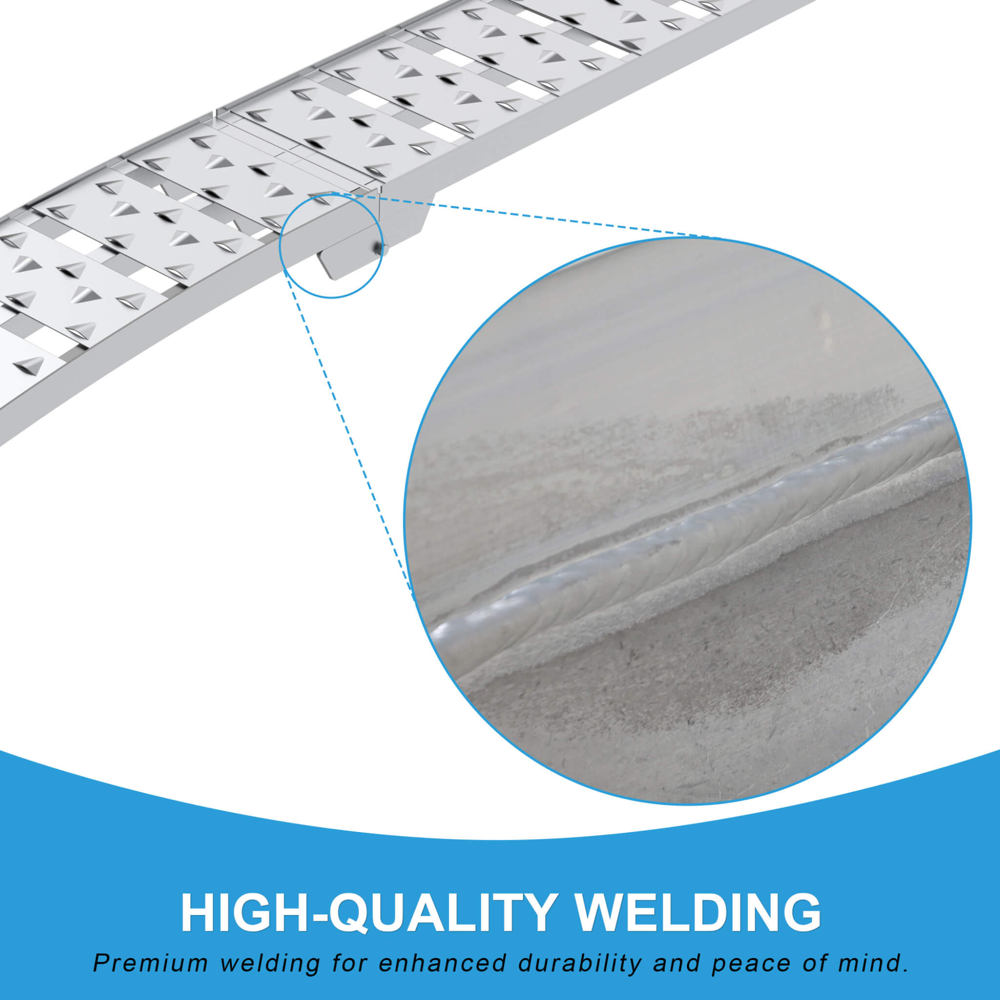 Heavy-Duty 1500LB 7.5FT Folding Aluminum Loading Ramps Set (SAK30158)