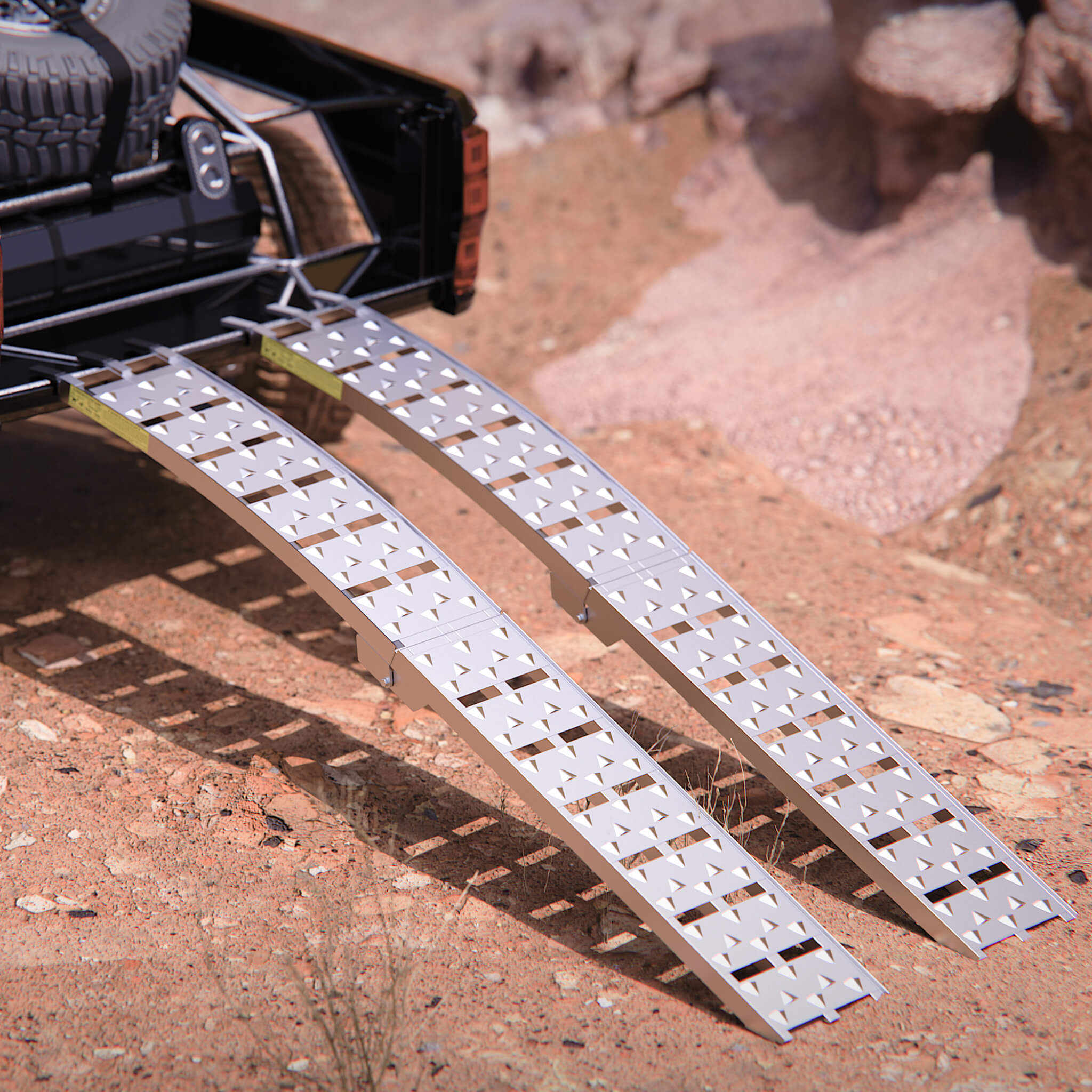 Heavy-Duty 1500LB 7.5FT Folding Aluminum Loading Ramps Set (SAK30158)