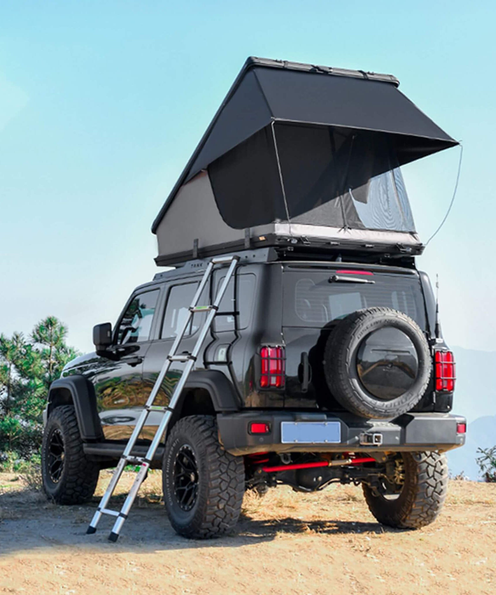 Trailora Altitude Heavy-Duty Hard-Shell Rooftop Tent With Ladder [2-3 Person] (SAK93120)