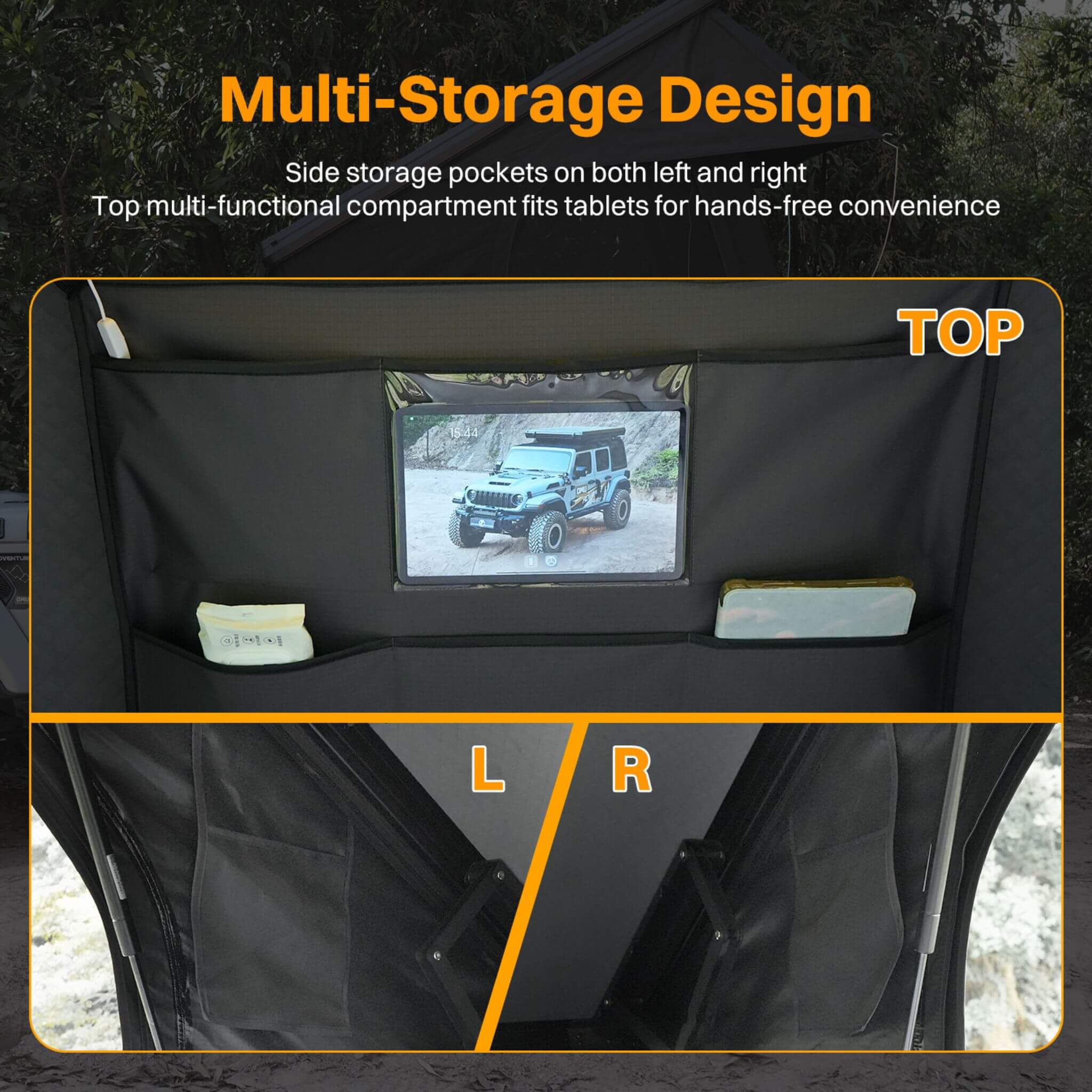 Trailora Altitude Heavy-Duty Hard-Shell Rooftop Tent With Ladder [2-3 Person] (SAK93120)
