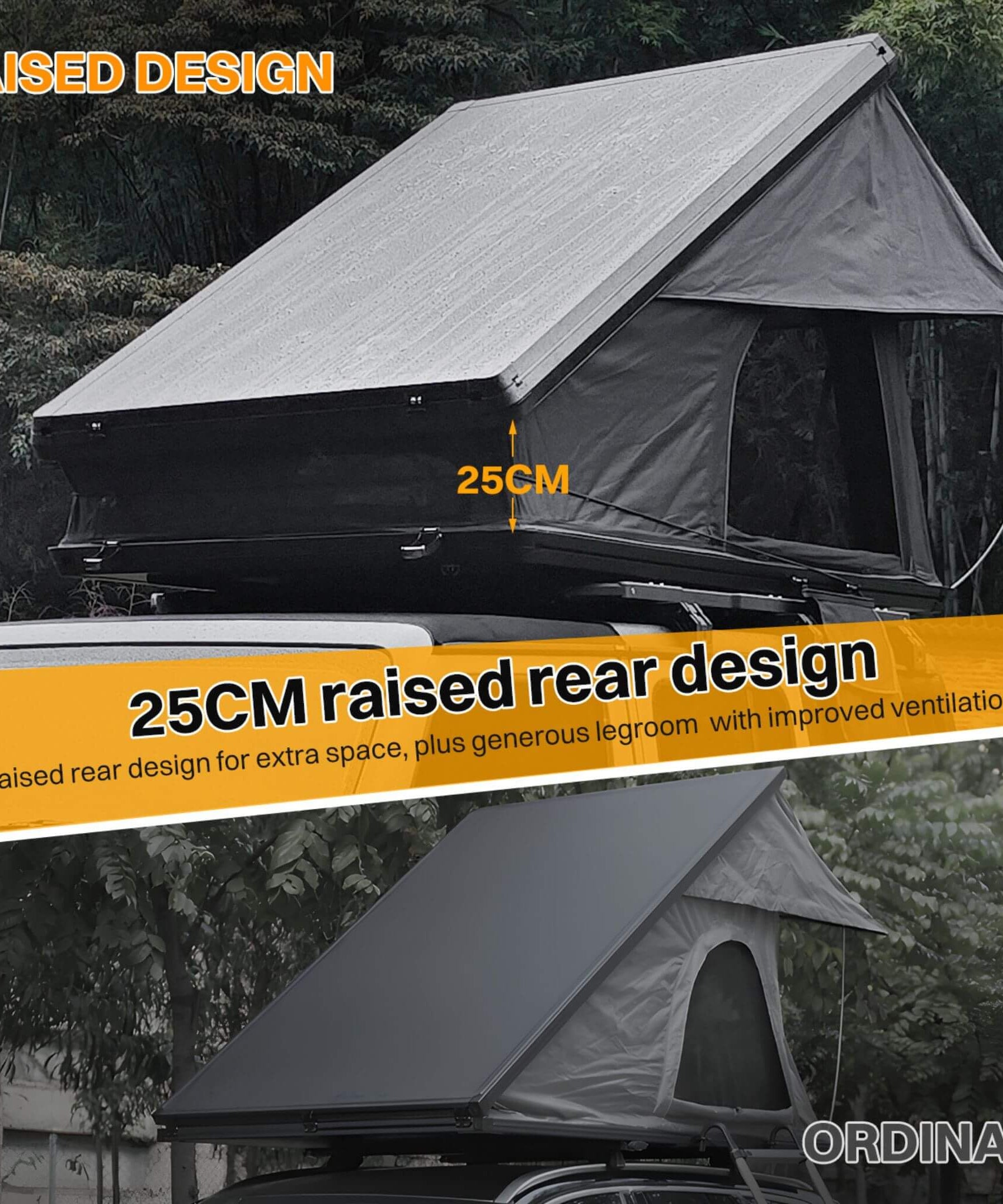 Trailora Altitude Heavy-Duty Hard-Shell Rooftop Tent With Ladder [2-3 Person] (SAK93120)