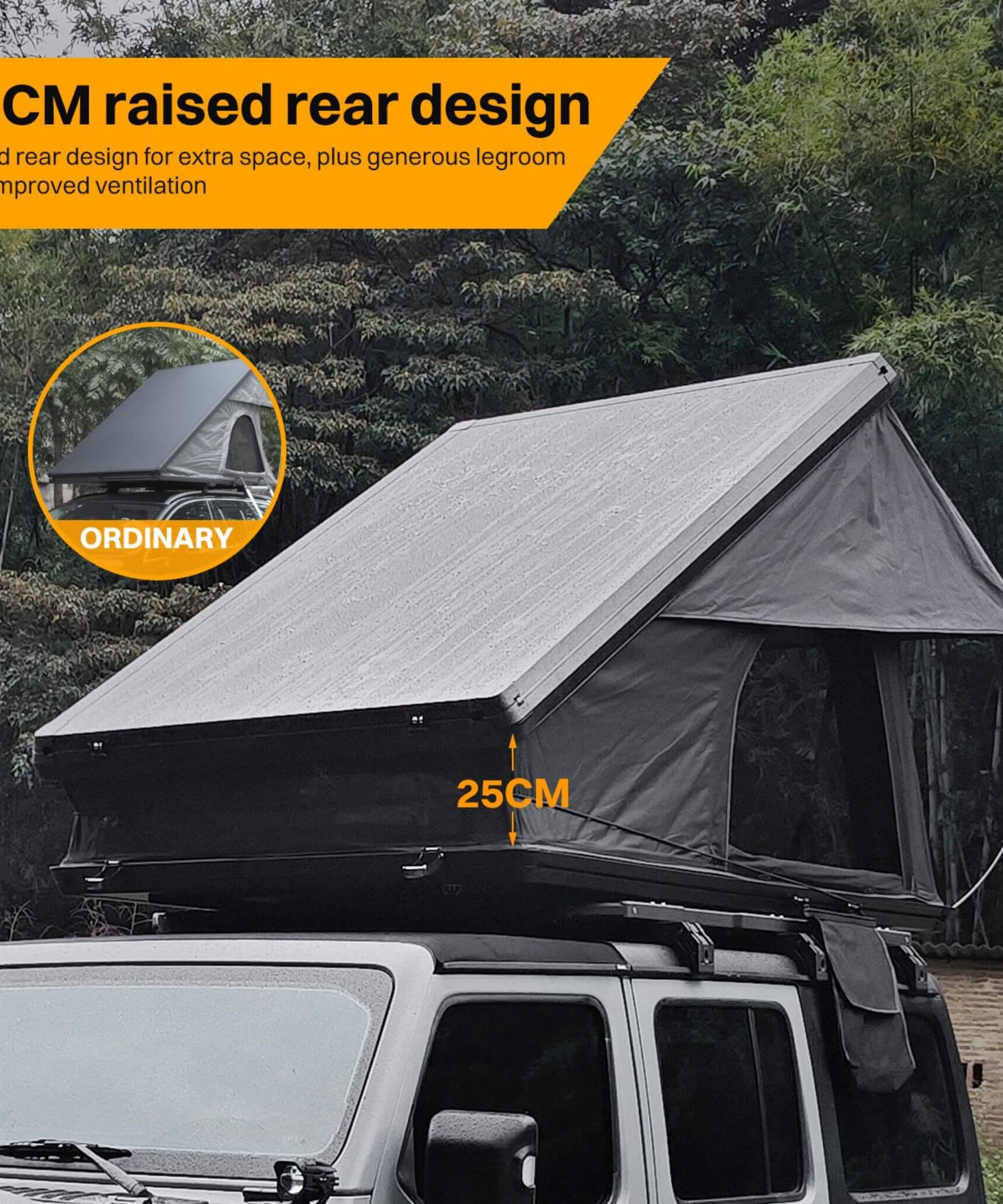 Trailora Altitude Heavy-Duty Hard-Shell Rooftop Tent With Ladder [2-3 Person] (SAK93120)