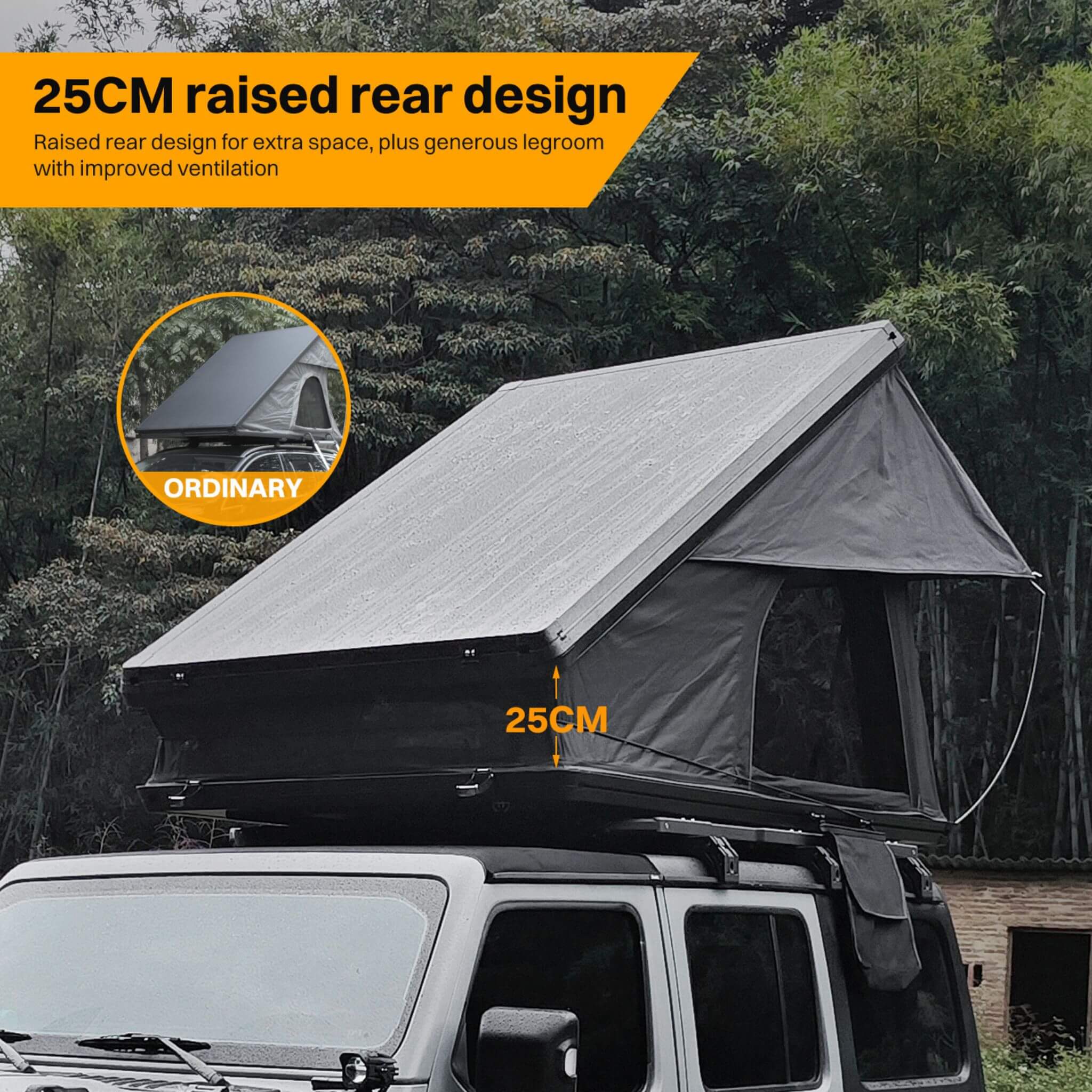 Trailora Altitude Heavy-Duty Hard-Shell Rooftop Tent With Ladder [2-3 Person] (SAK93120)