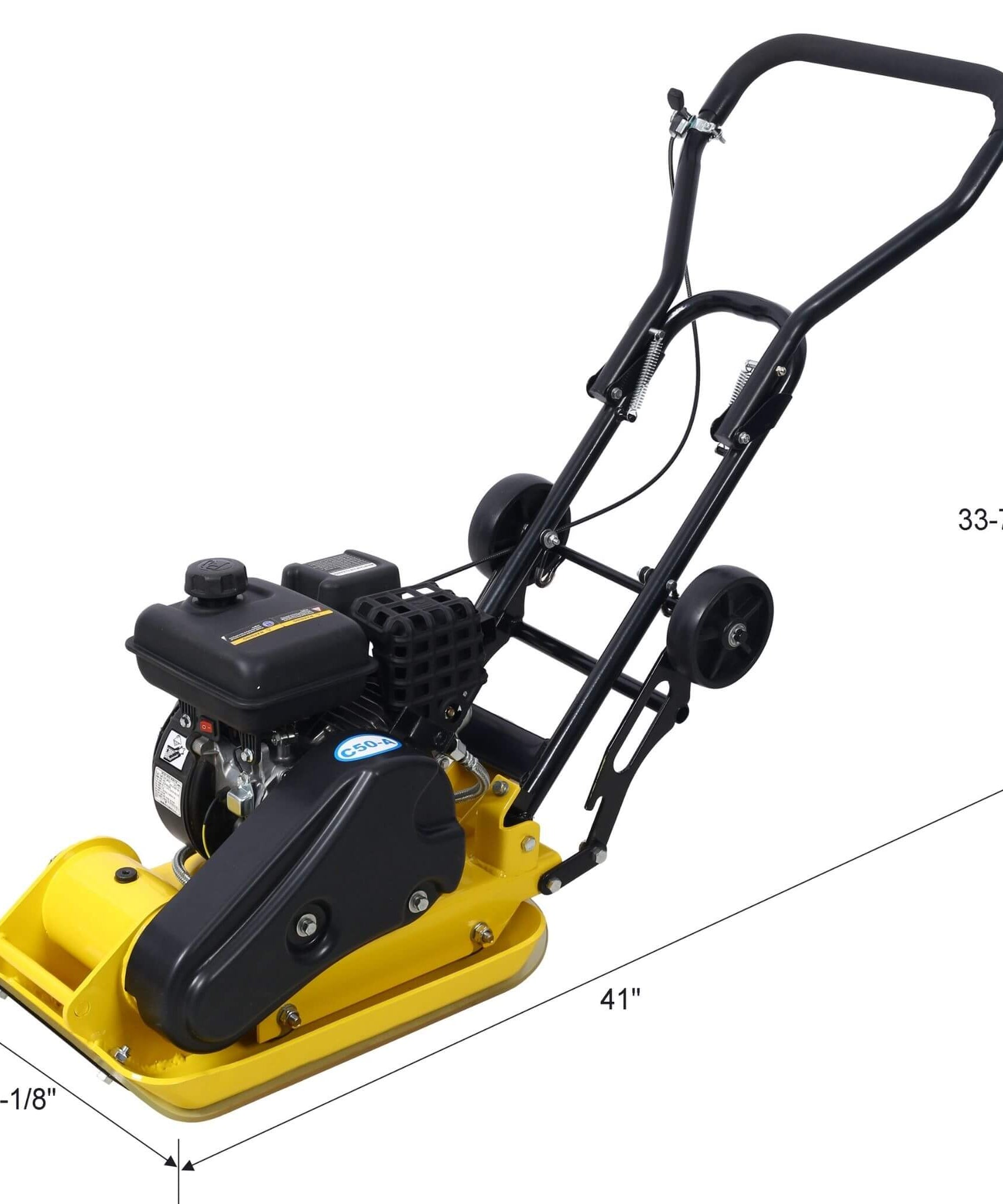 Heavy-Duty 2.5HP 79CC 8200N Gas-Powered Plate Compactor Machine (SAK58492)