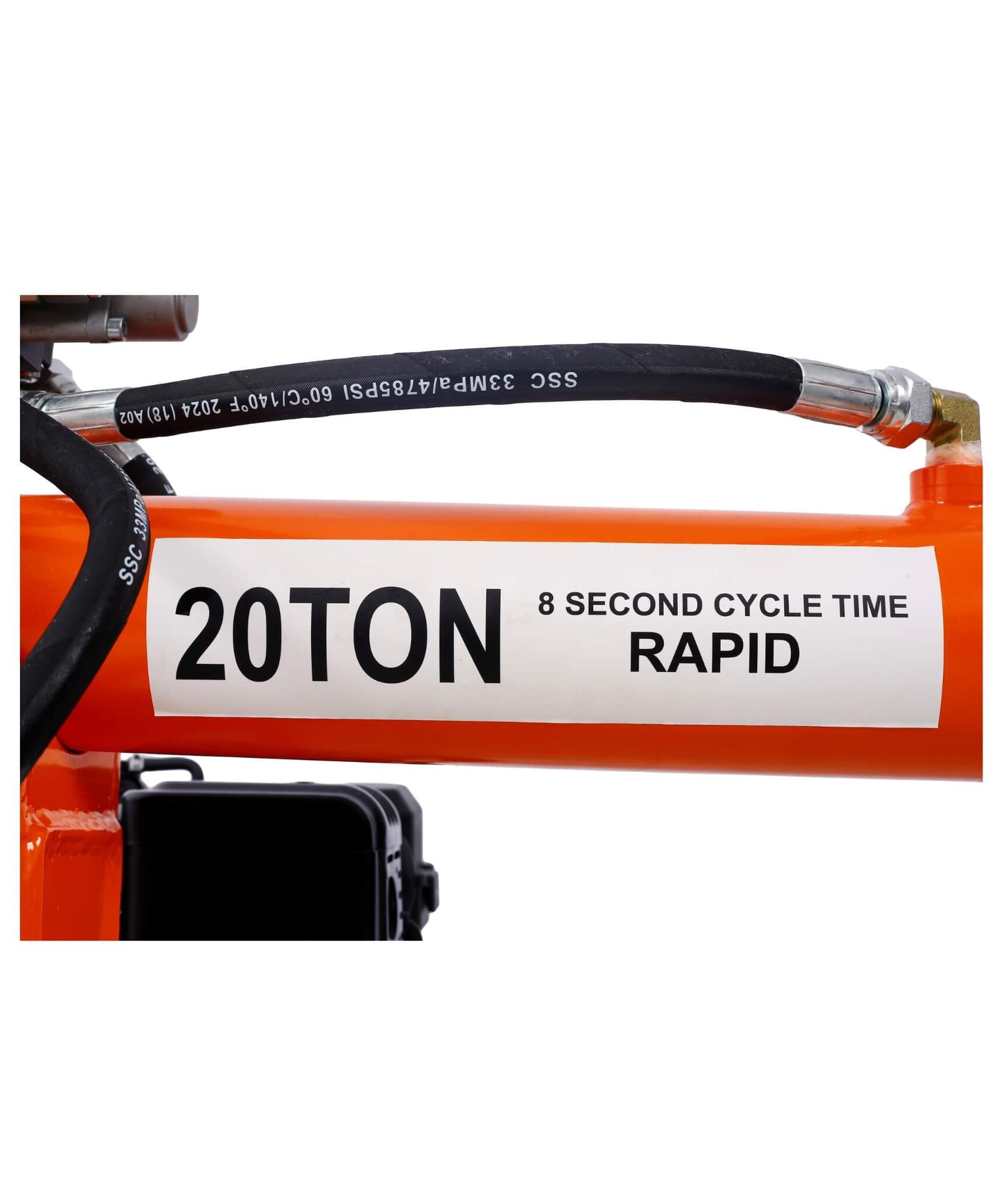 Heavy-Duty 20-Ton 7HP Portable Log Splitter With Auto-Return Hydraulic Ram (SAK15842)