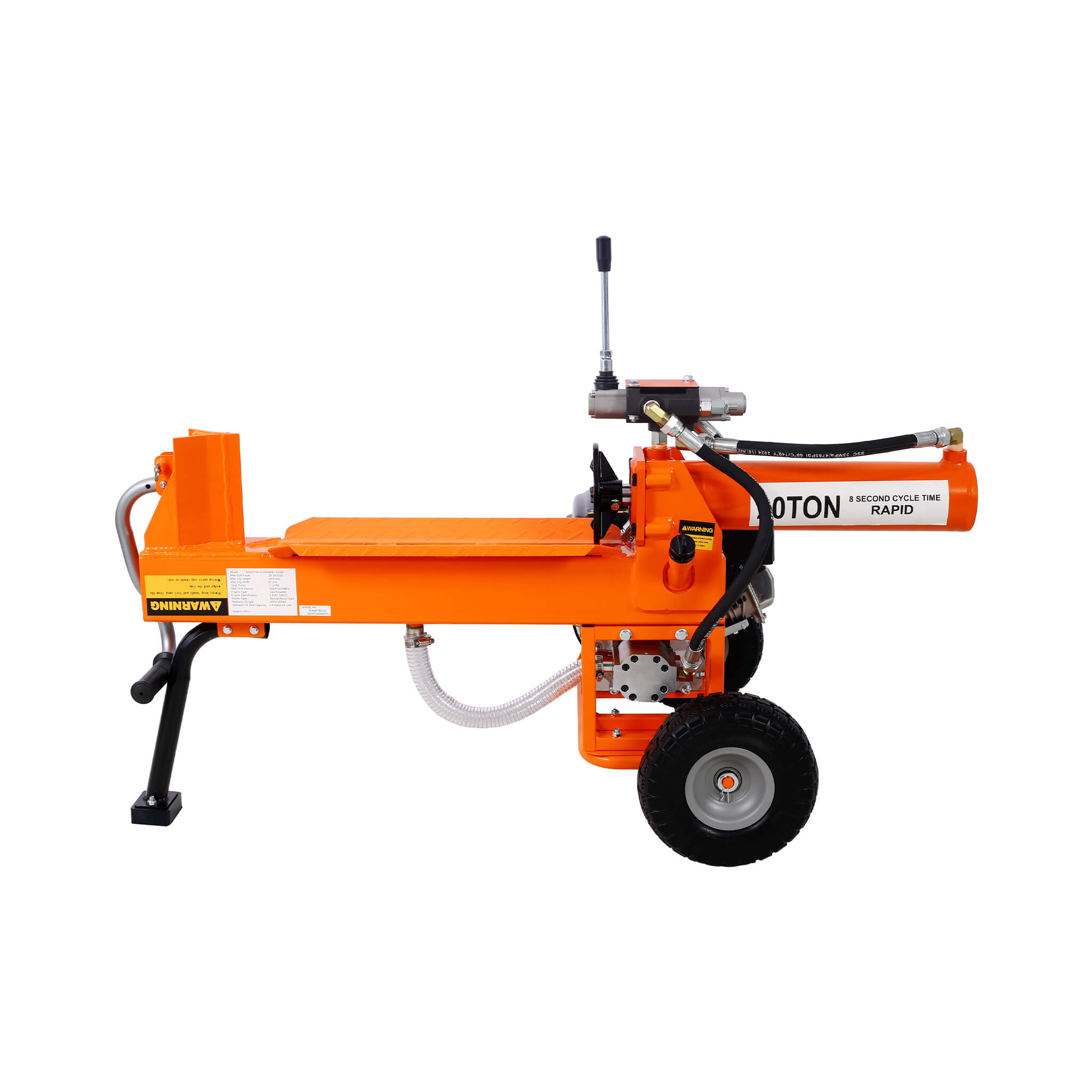 Heavy-Duty 20-Ton 7HP Portable Log Splitter With Auto-Return Hydraulic Ram (SAK15842)
