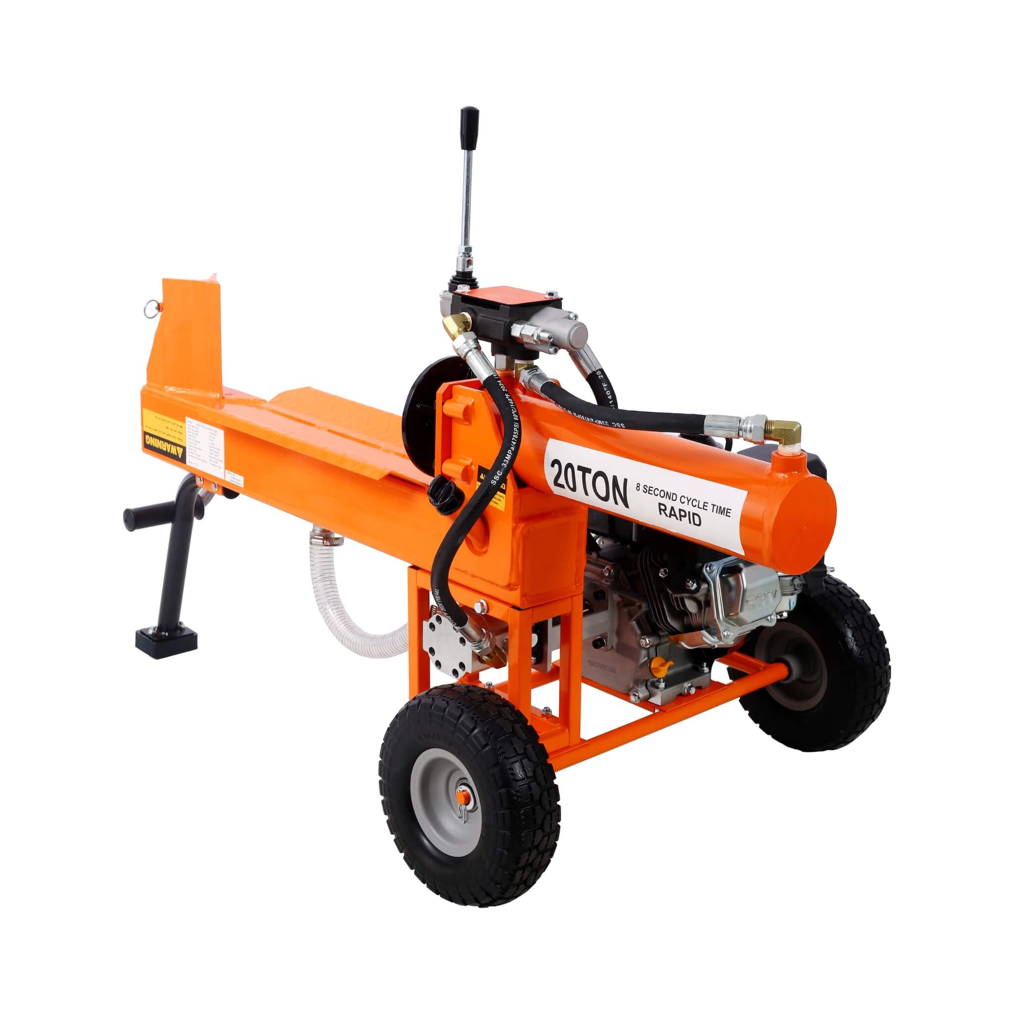 Heavy-Duty 20-Ton 7HP Portable Log Splitter With Auto-Return Hydraulic Ram (SAK15842)