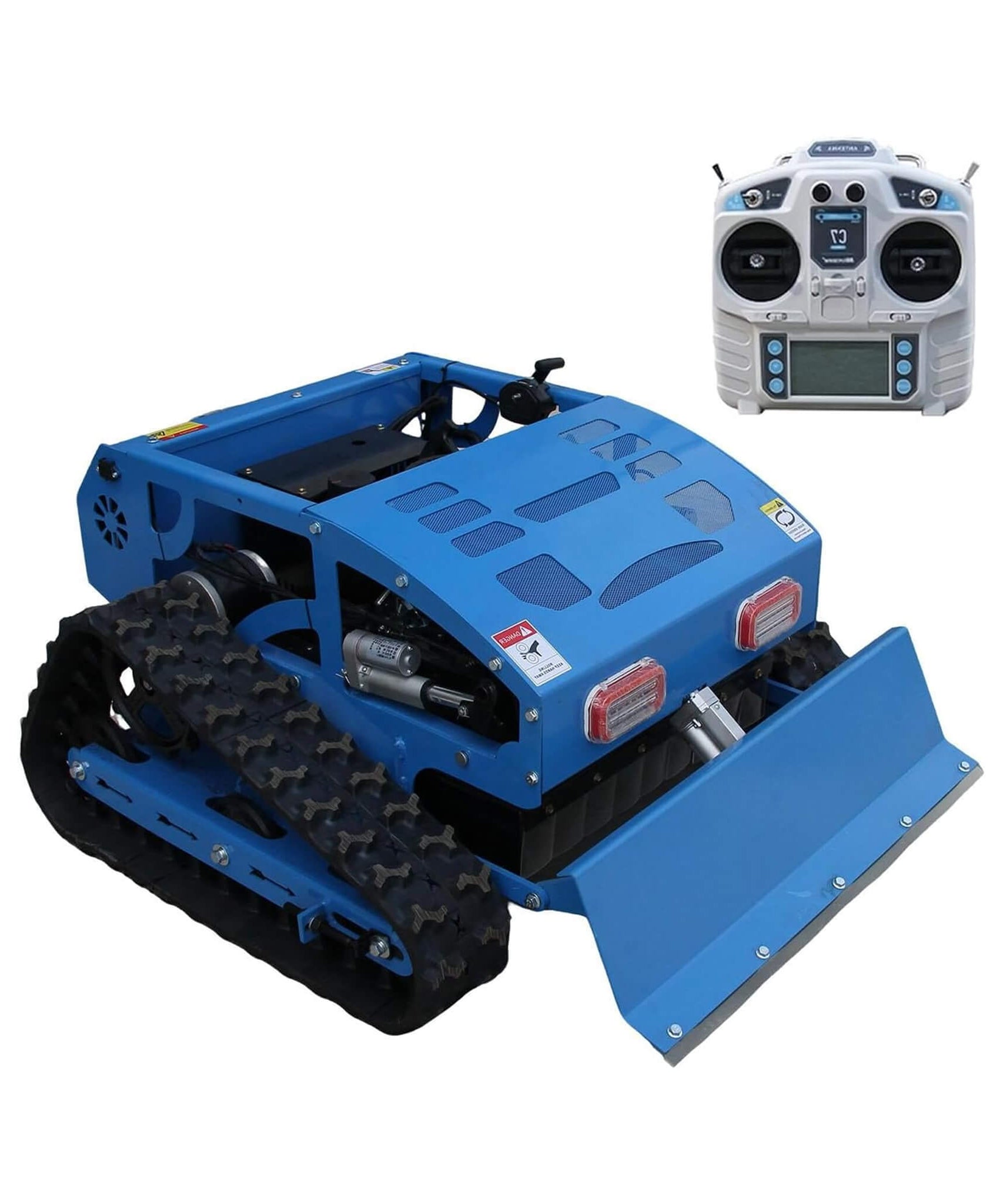 Heavy-Duty 21-Inch 9HP Commercial Remote-Controlled Robotic Lawn Mower With Tracks And Plow (SAK26583)