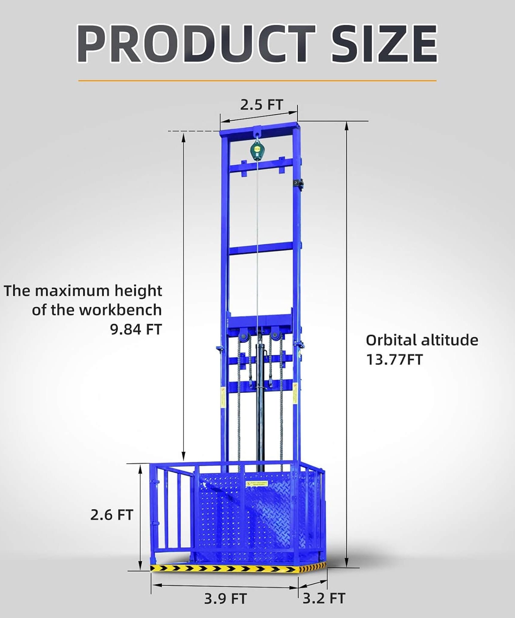 Heavy-Duty 2200 LBS Electric Hydraulic Lift Platform With Anti-Fall (SAK19456)