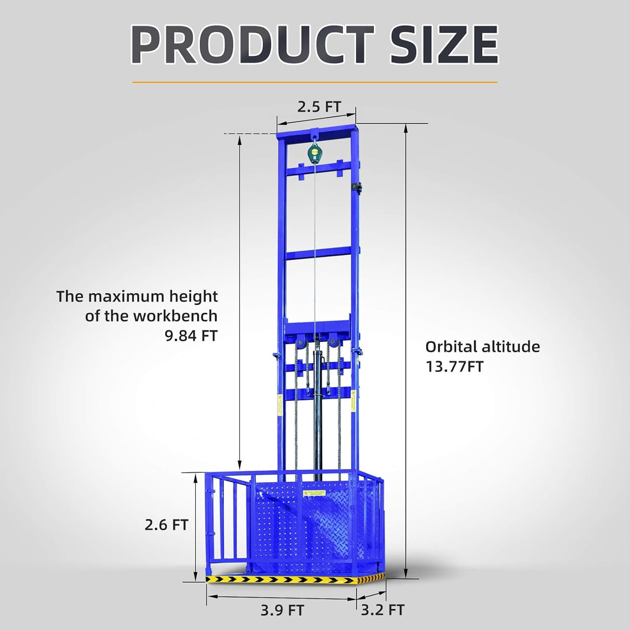 Heavy-Duty 2200 LBS Electric Hydraulic Lift Platform With Anti-Fall (SAK19456)