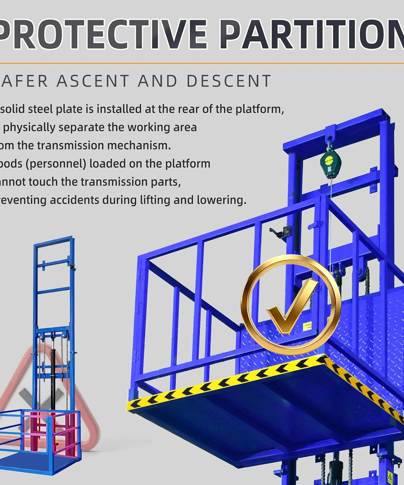 Heavy-Duty 2200 LBS Electric Hydraulic Lift Platform With Anti-Fall (SAK19456)