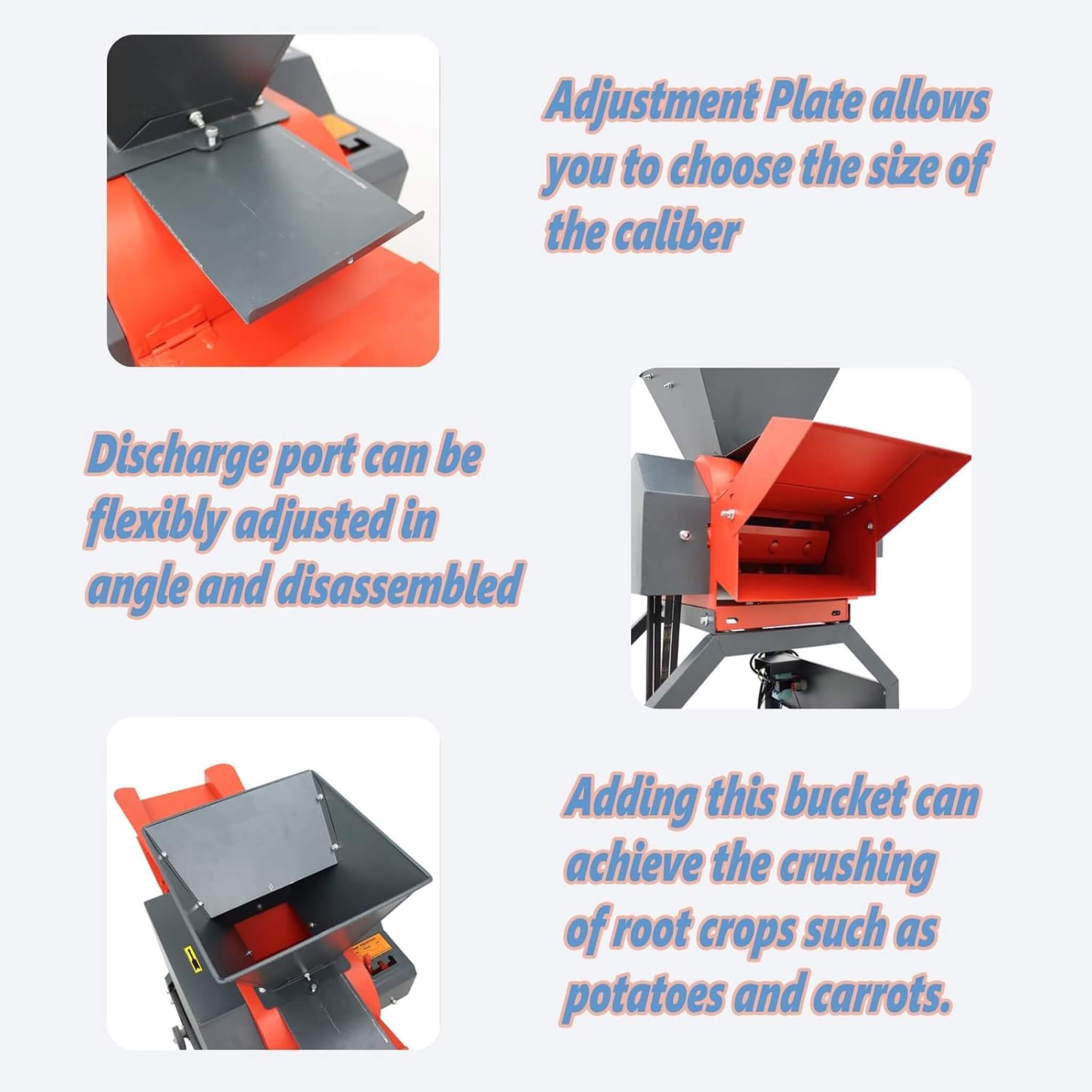 Heavy-Duty 220V 2.2KW 6-Blade Hay Cutter Pulverizer With Conveyor (SAK14368)