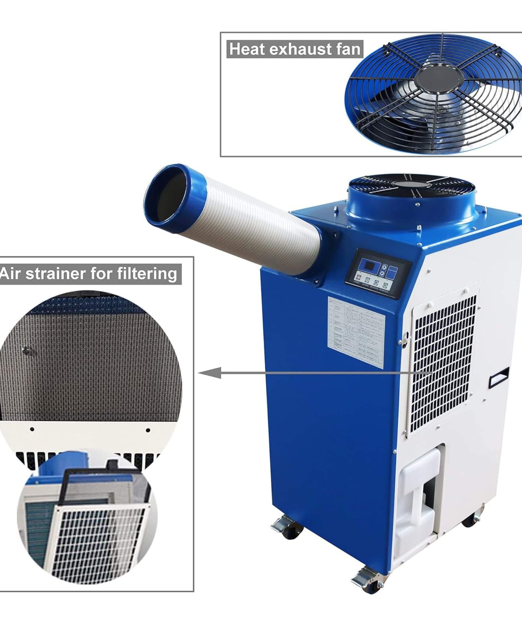 Heavy-Duty 220V Portable 11K BTU Outdoor Industrial Spot Cooler Air Conditioner (SAK59327)