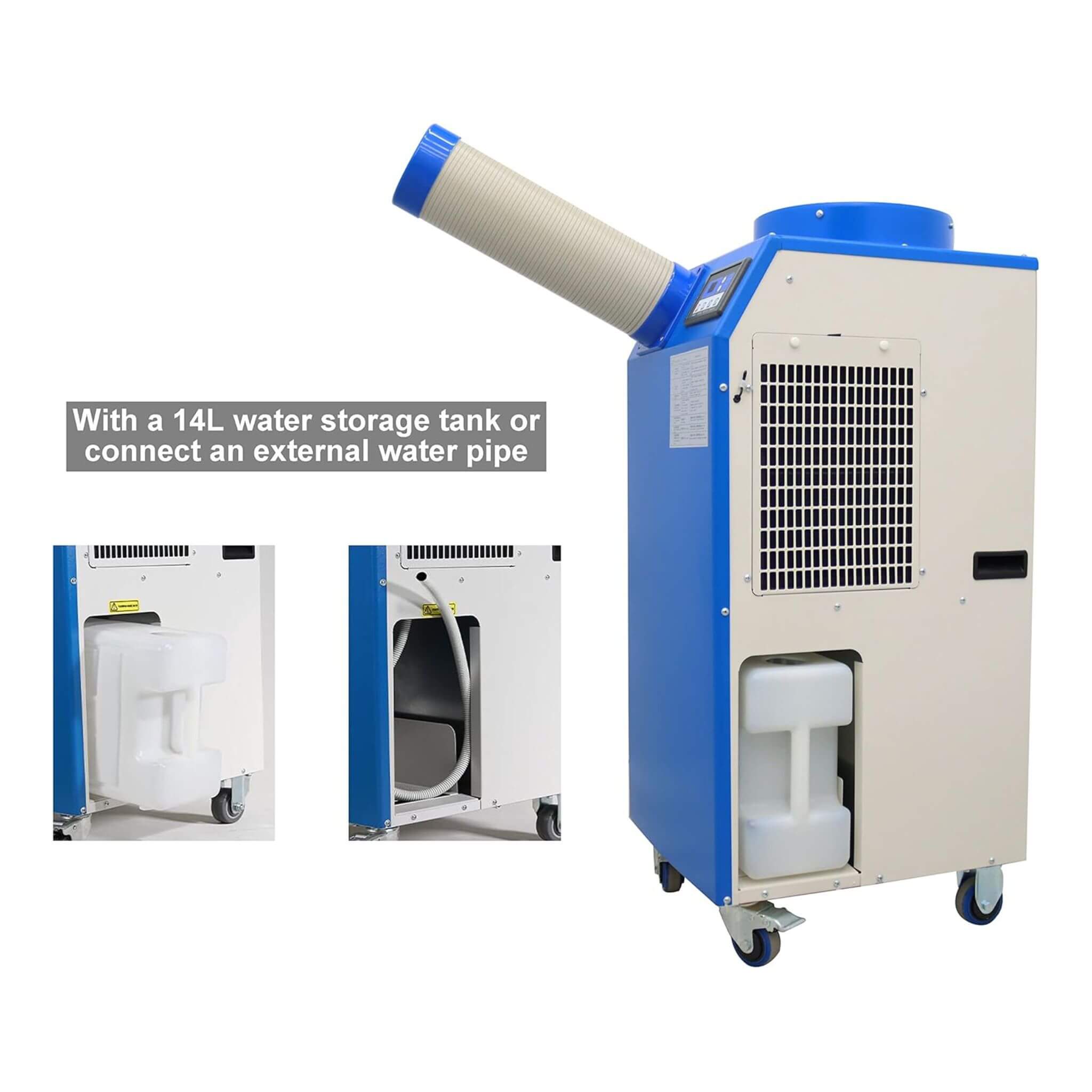 Heavy-Duty 220V Portable 11K BTU Outdoor Industrial Spot Cooler Air Conditioner (SAK59327)