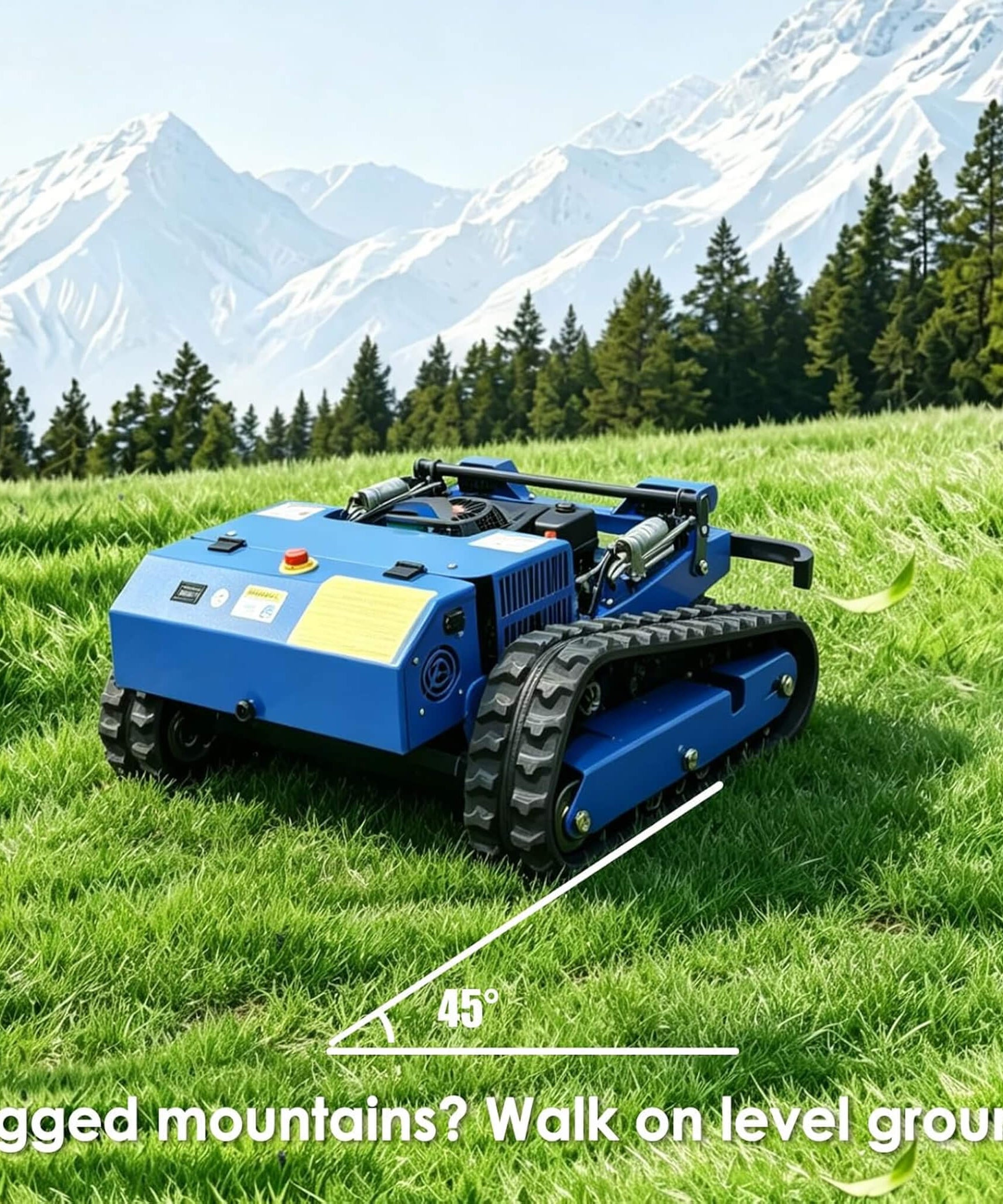 Heavy-Duty 224CC Remote-Controlled Lawn Mower With 21-Inch Deck & Industrial Remote (SAK90831)