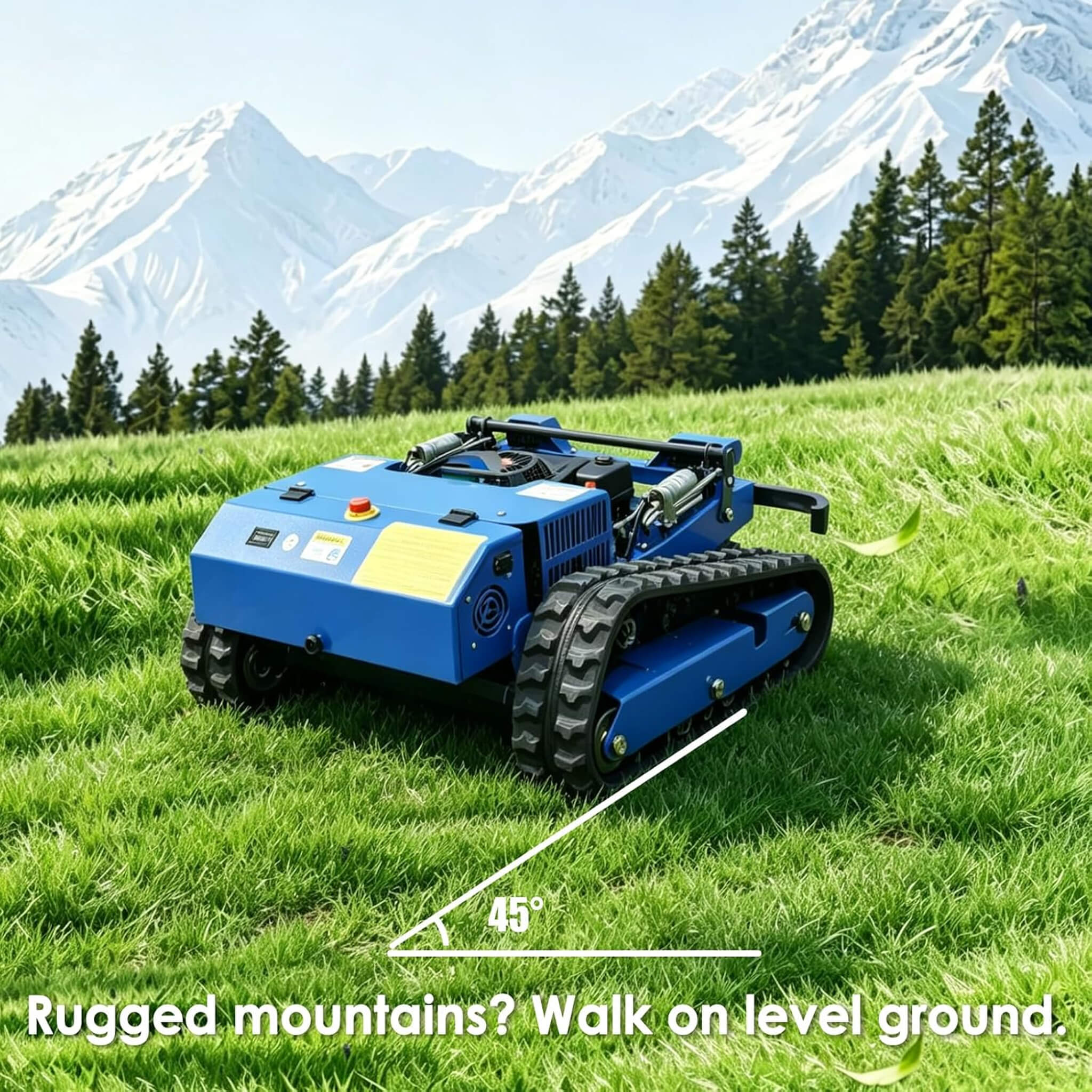 Heavy-Duty 224CC Remote-Controlled Lawn Mower With 21-Inch Deck & Industrial Remote (SAK90831)