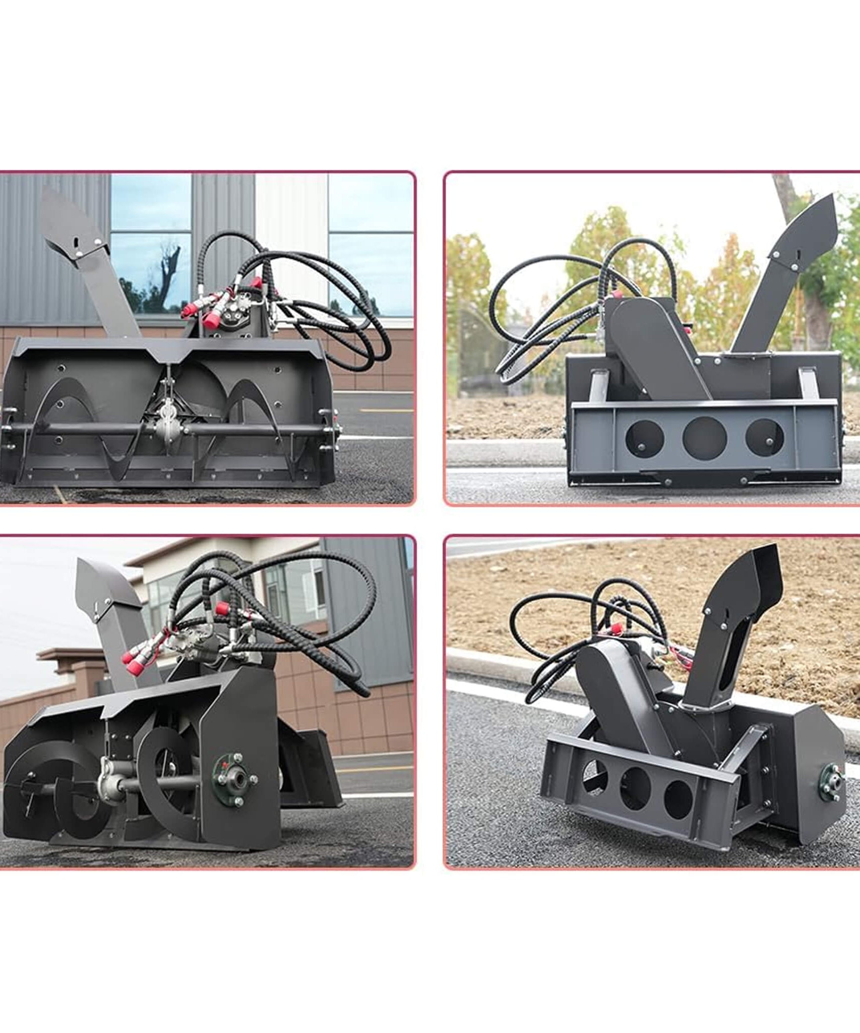 Heavy-Duty 23-Inch Skid Steer Snow Blower Attachment With Directional Chute (SAK94301)
