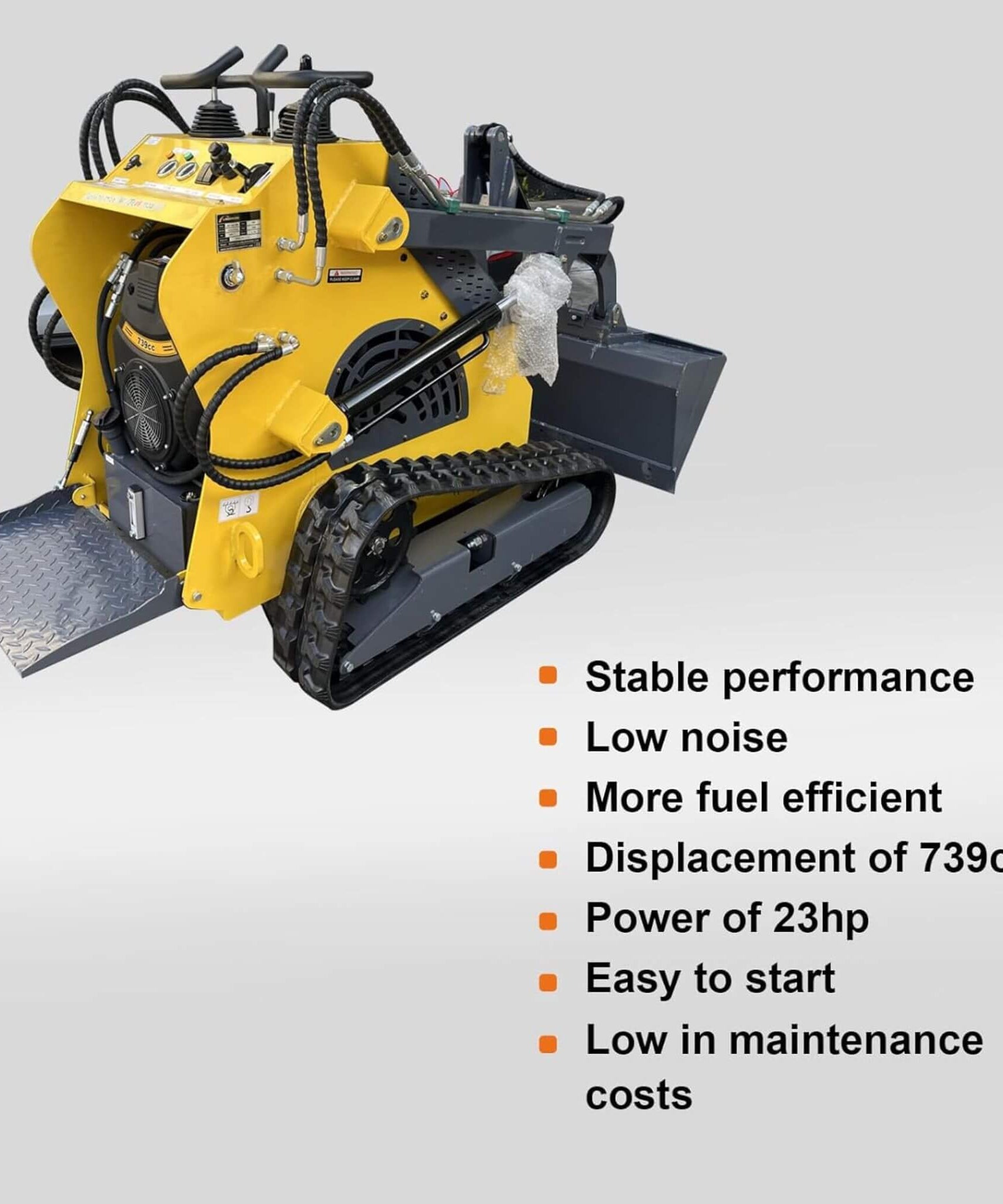 Heavy-Duty 23HP Mini Triangular Skid Steer Bucket Loader (SAK15873)