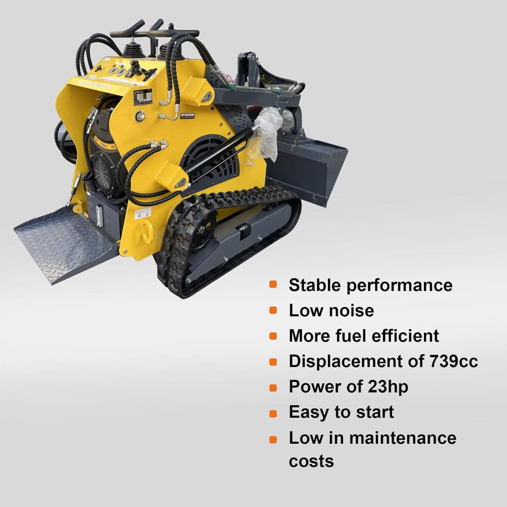 Heavy-Duty 23HP Mini Triangular Skid Steer Bucket Loader (SAK15873)