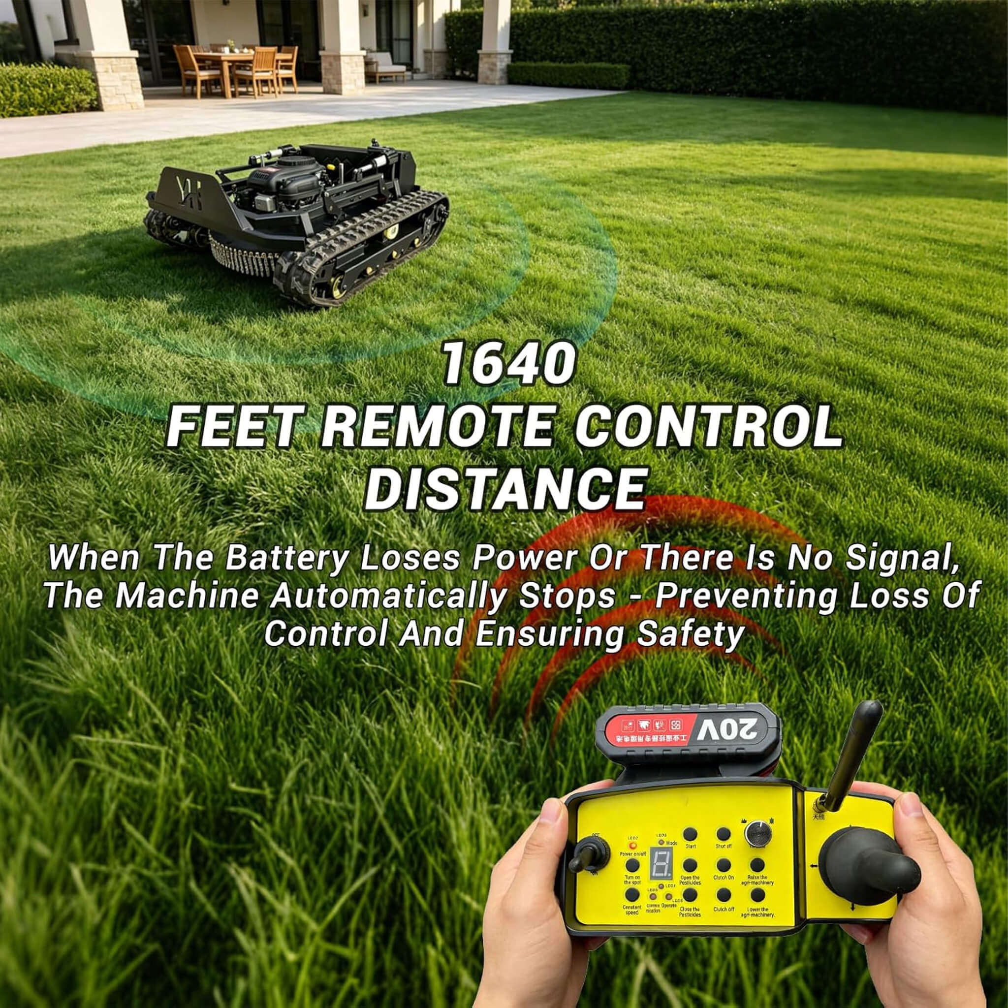 Heavy-Duty 23HP Remote-Controlled Track Mower With 35-Inch Deck (SAK62581)