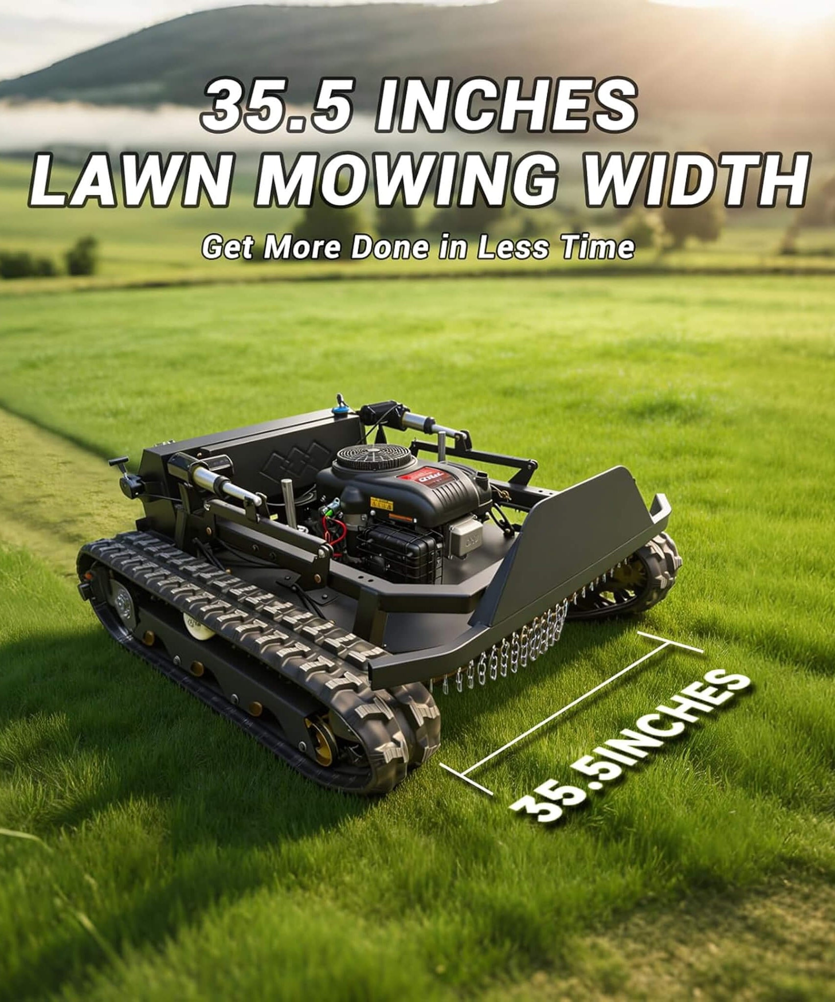 Heavy-Duty 23HP Remote-Controlled Track Mower With 35-Inch Deck (SAK62581)