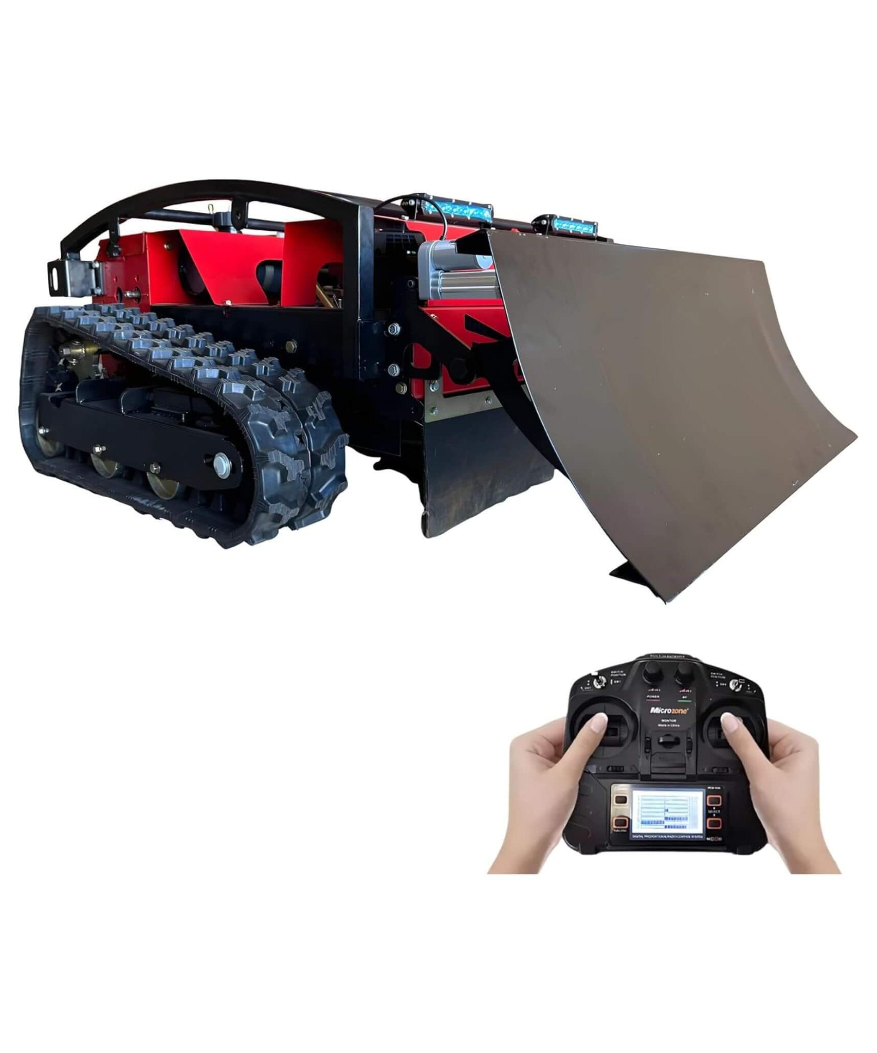 Heavy-Duty 24-Inch 9HP Commercial Remote-Controlled Lawn Mower With Snow Plow (SAK31078)