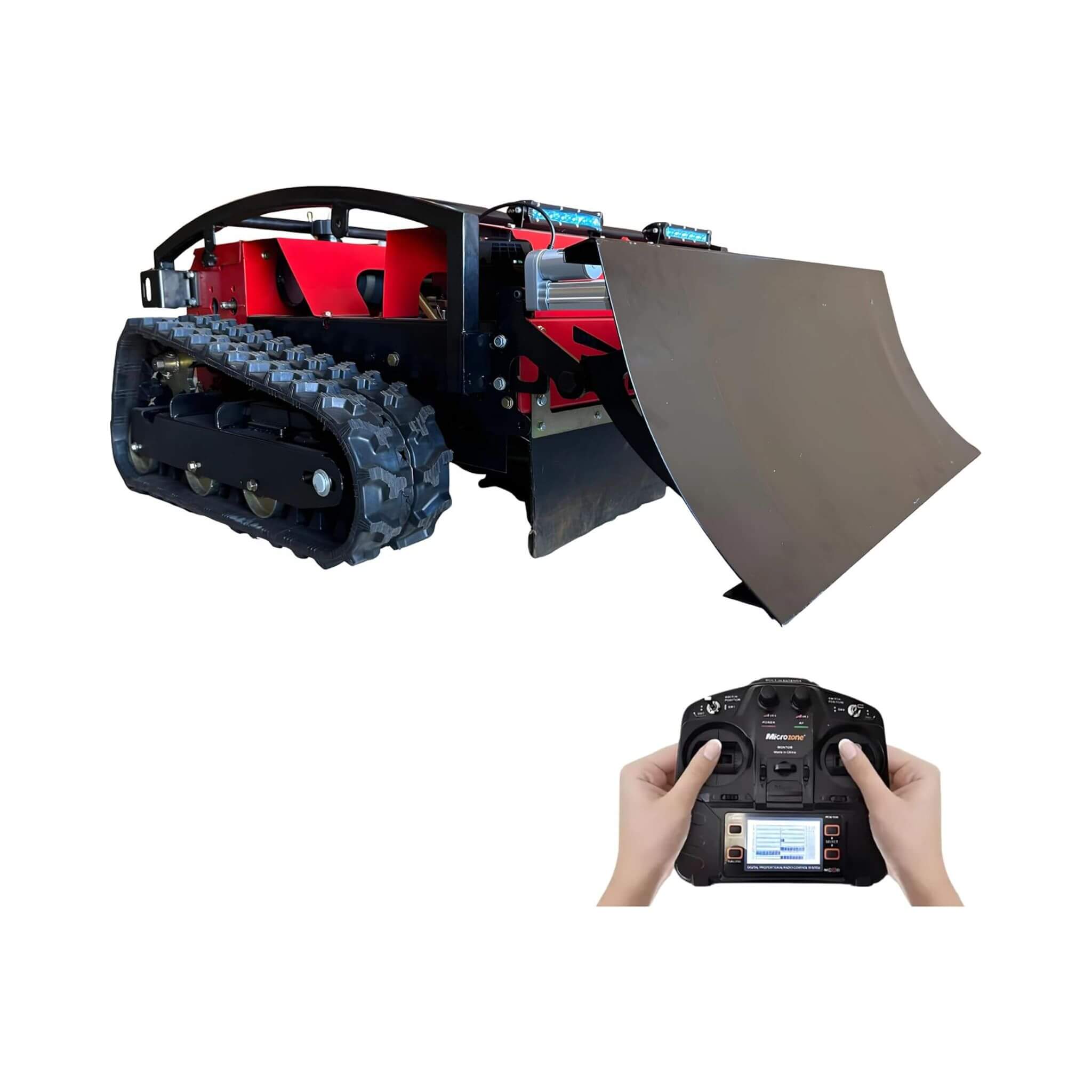Heavy-Duty 24-Inch 9HP Commercial Remote-Controlled Lawn Mower With Snow Plow (SAK31078)