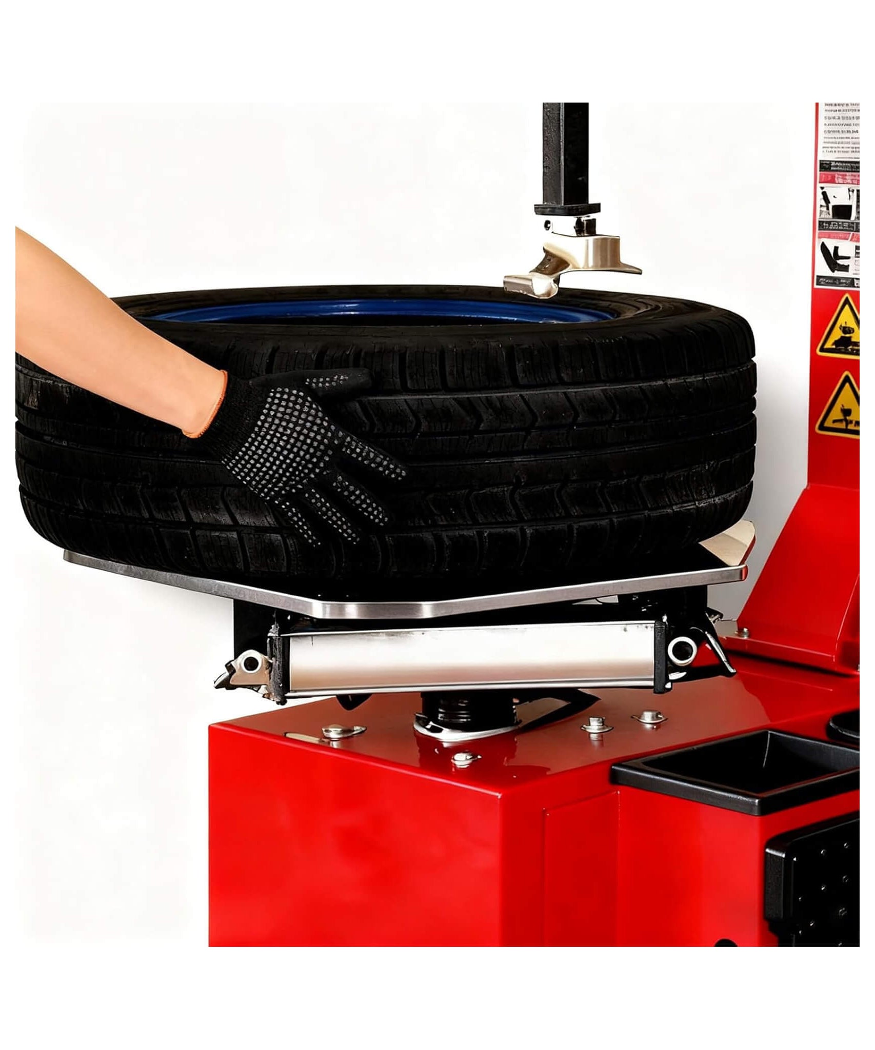 Heavy-Duty 24-Inch Industrial Semi-Automatic Tire Changer With Bead Blaster And Rim Clamp (SAK24697)