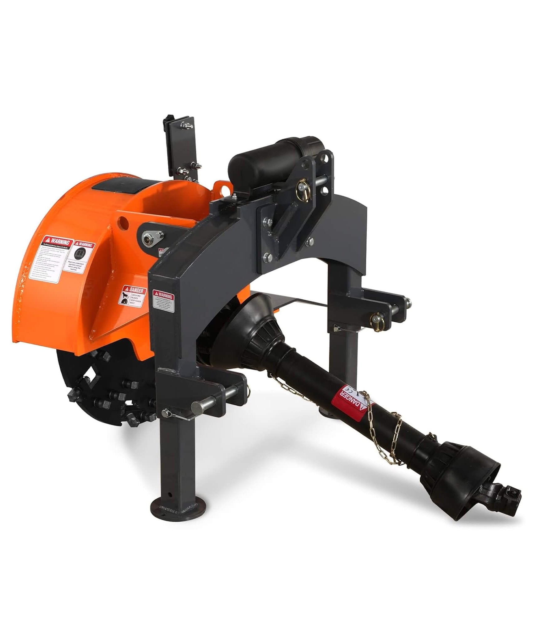 Heavy-Duty 3-Point PTO Powered Stump Root Grinder For 15-45HP Tractors [PTO Shaft Included] (SAK27940)