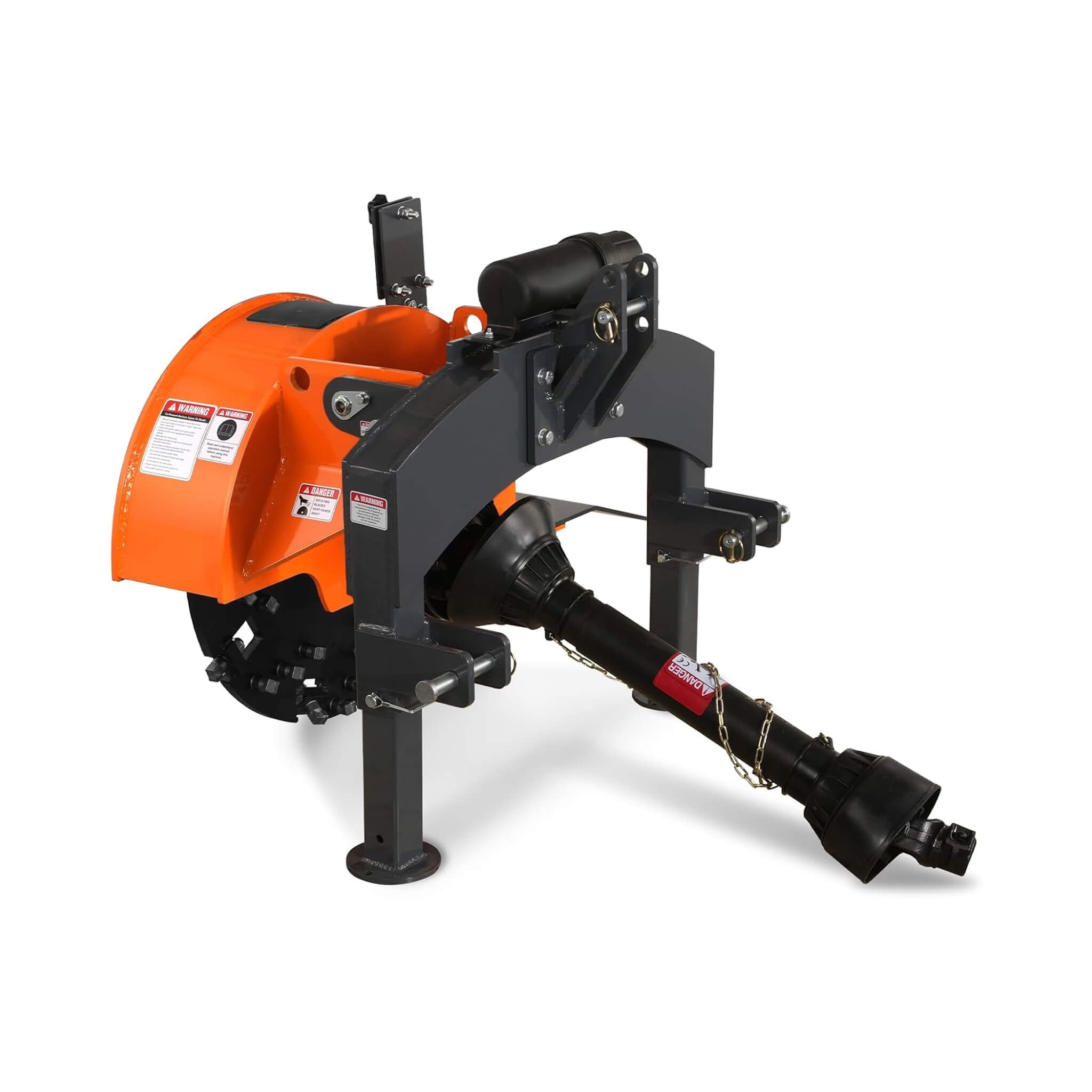 Heavy-Duty 3-Point PTO Powered Stump Root Grinder For 15-45HP Tractors [PTO Shaft Included] (SAK27940)