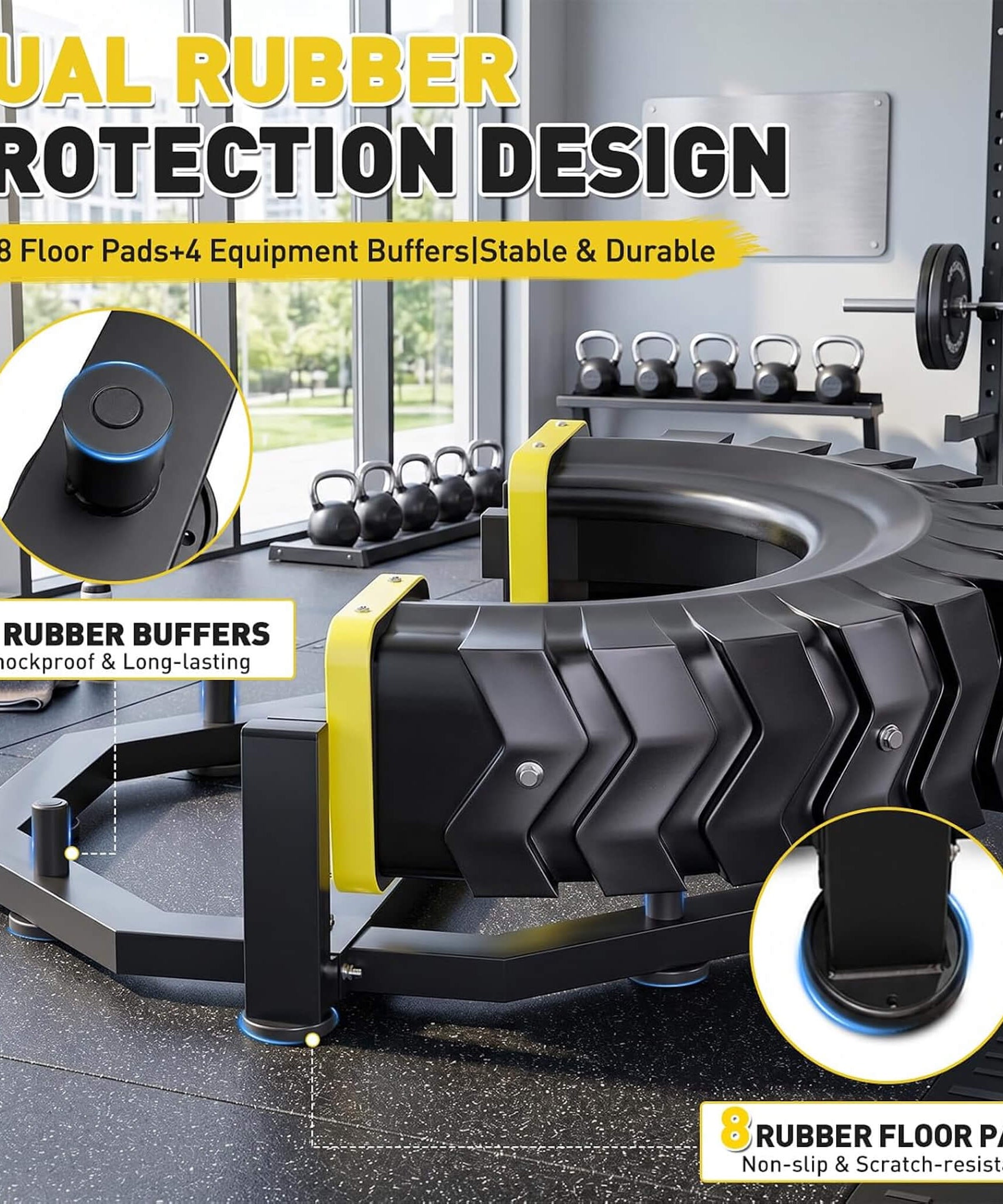 Rovix Heavy-Duty 330LBS Multifunctional Flip Machine With Anti-Slip Base (SAK90527)