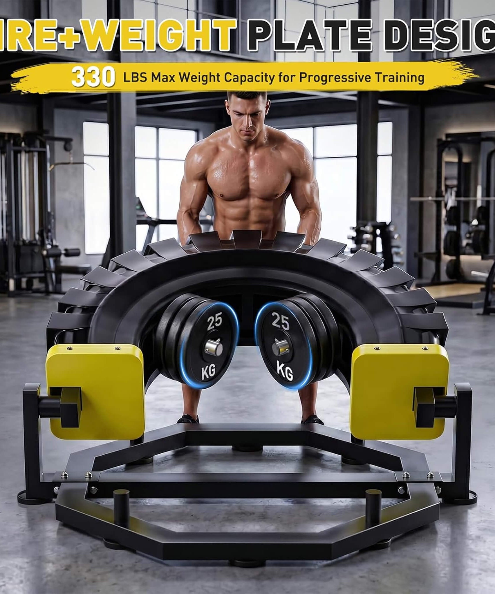 Rovix Heavy-Duty 330LBS Multifunctional Flip Machine With Anti-Slip Base (SAK90527)