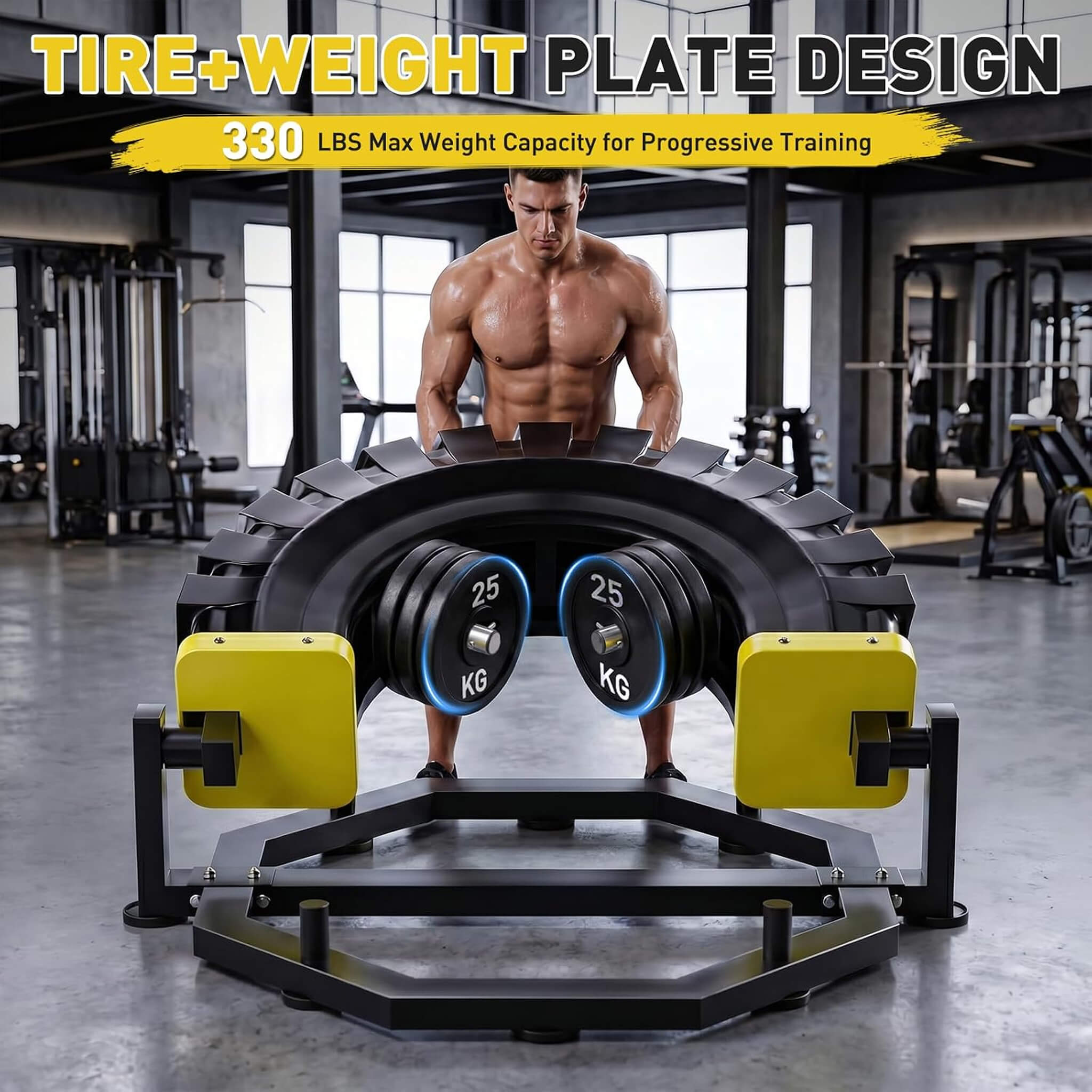 Rovix Heavy-Duty 330LBS Multifunctional Flip Machine With Anti-Slip Base (SAK90527)