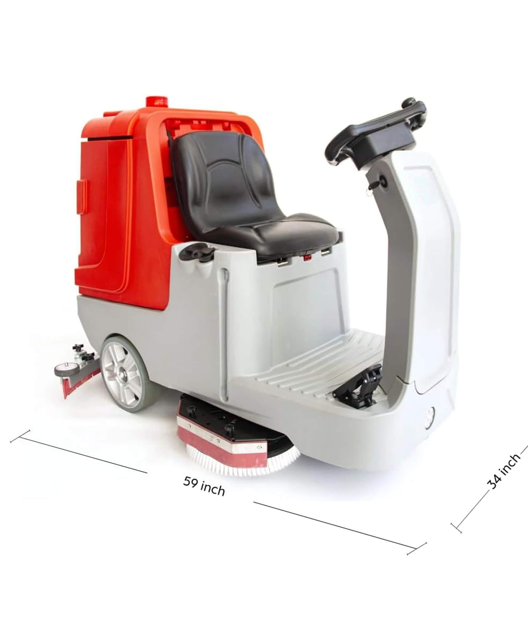 Heavy-Duty 34-Inch Industrial Ride-On Floor Scrubber Machine (SAK63290)