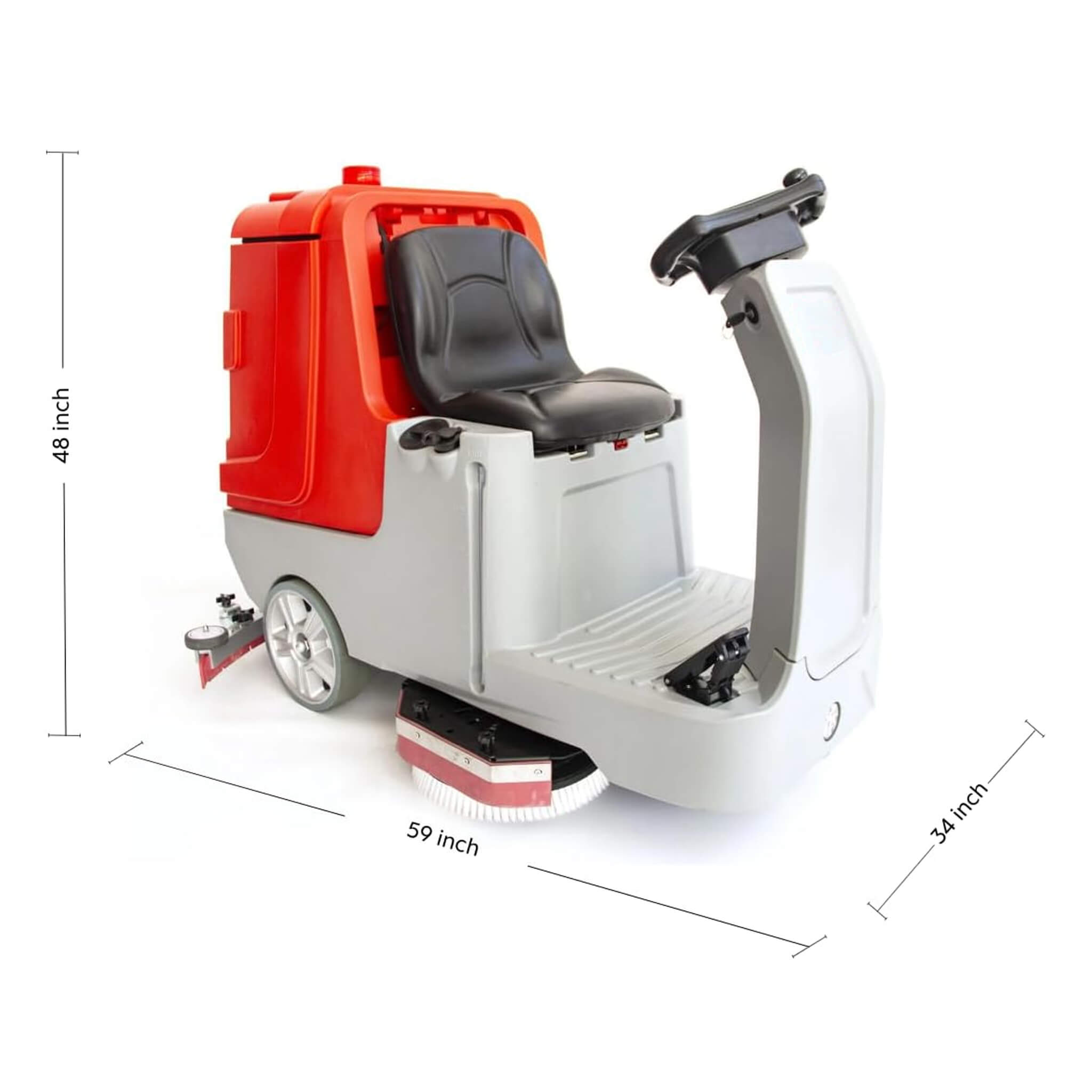 Heavy-Duty 34-Inch Industrial Ride-On Floor Scrubber Machine (SAK63290)