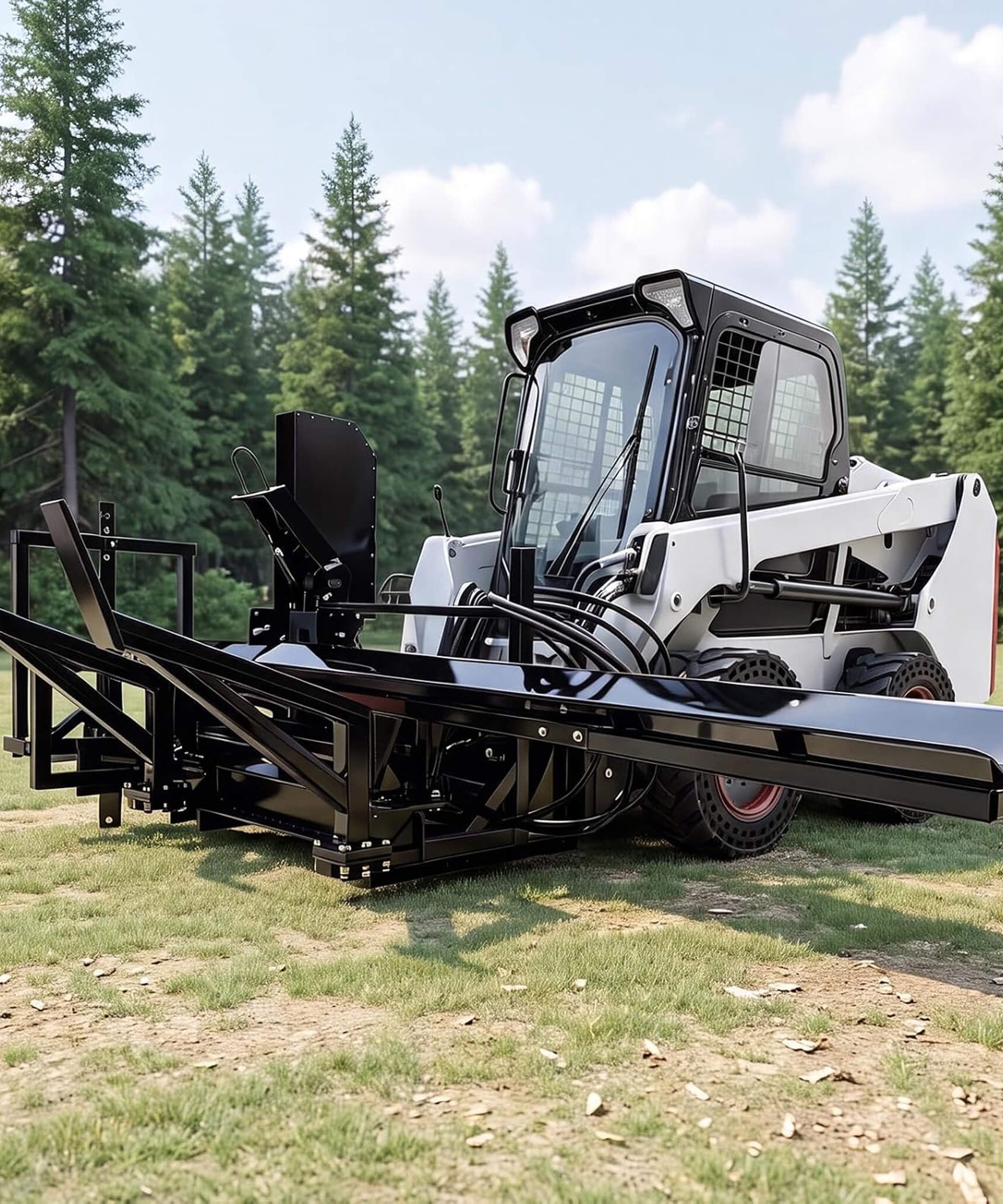 Heavy-Duty 35T All-In-One Firewood Processor And Log Lifter Skid Steer Attachment (SAK37152)