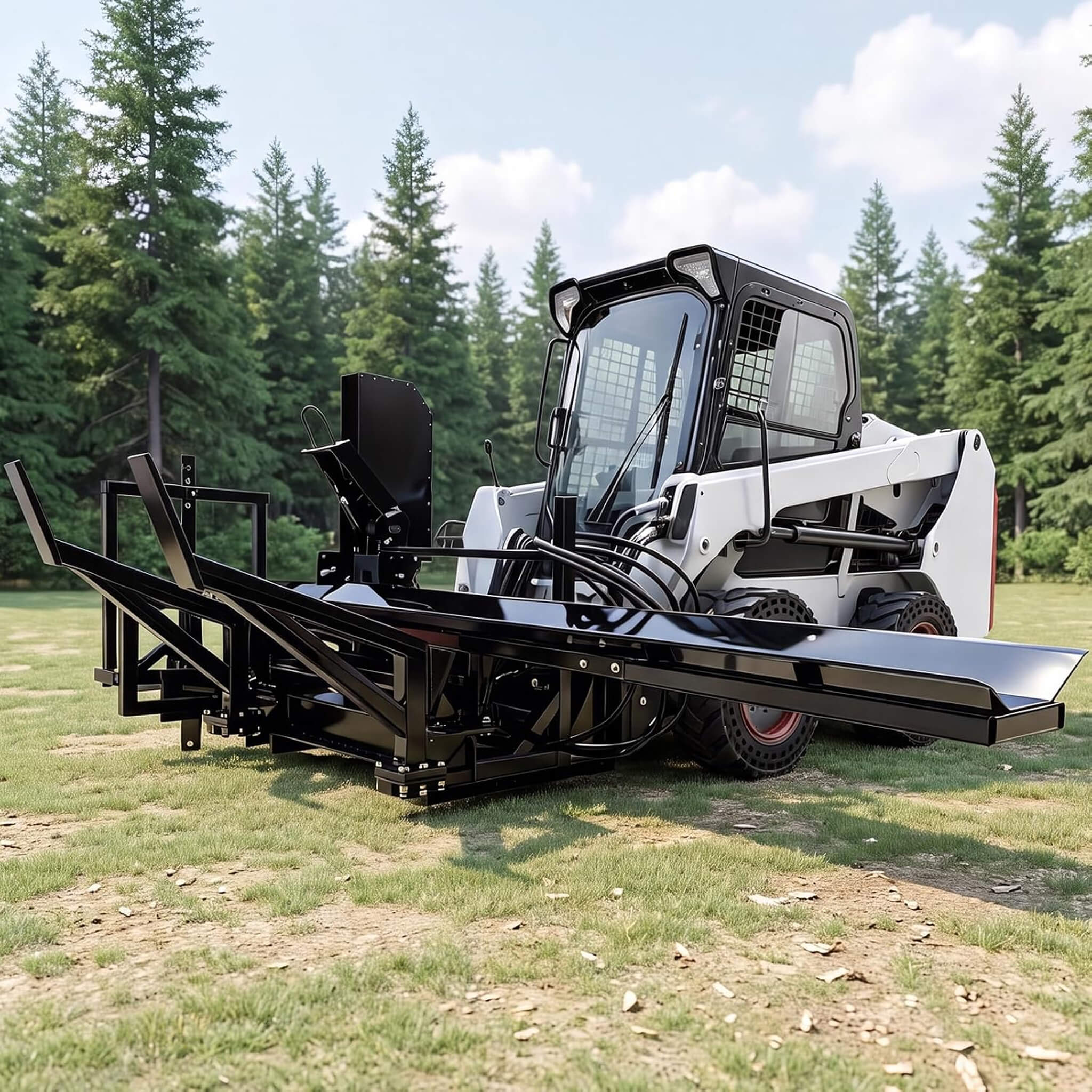 Heavy-Duty 35T All-In-One Firewood Processor And Log Lifter Skid Steer Attachment (SAK37152)