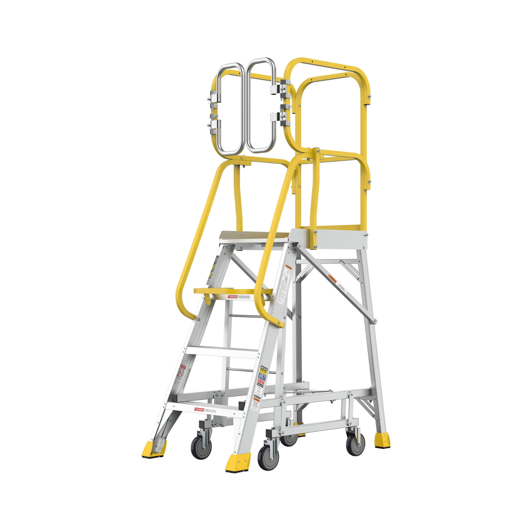 Heavy-Duty 375-Pound Aluminum Rolling Platform Ladder (SAK61724)