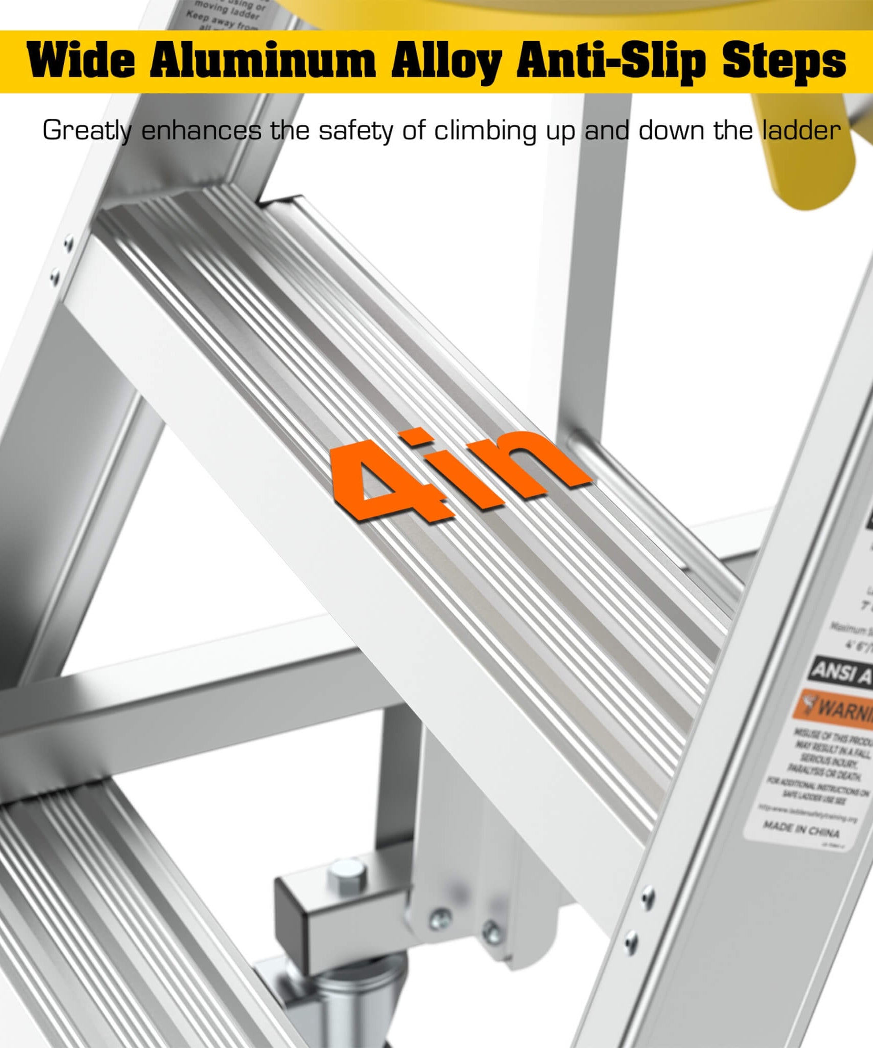 Heavy-Duty 375-Pound Aluminum Rolling Platform Ladder (SAK61724)