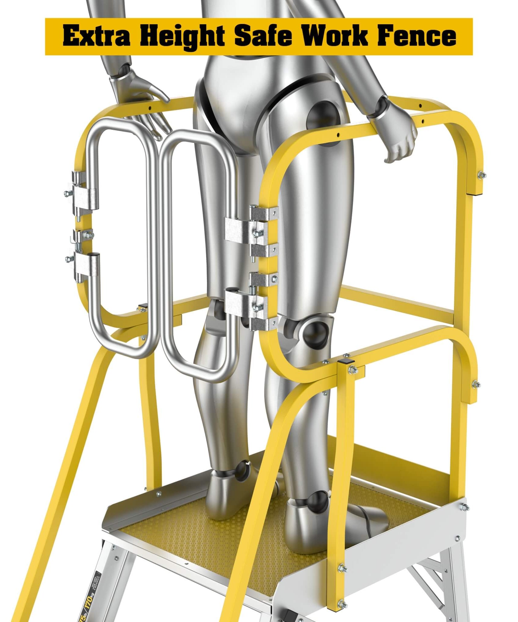 Heavy-Duty 375-Pound Aluminum Rolling Platform Ladder (SAK61724)