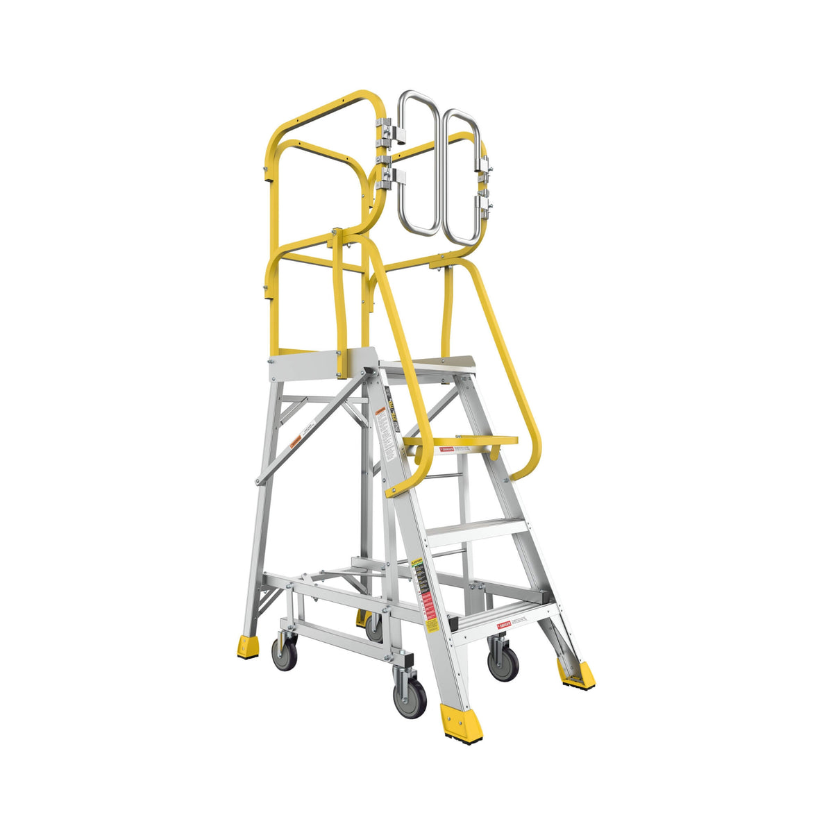 Heavy-Duty 375-Pound Aluminum Rolling Platform Ladder (SAK61724)