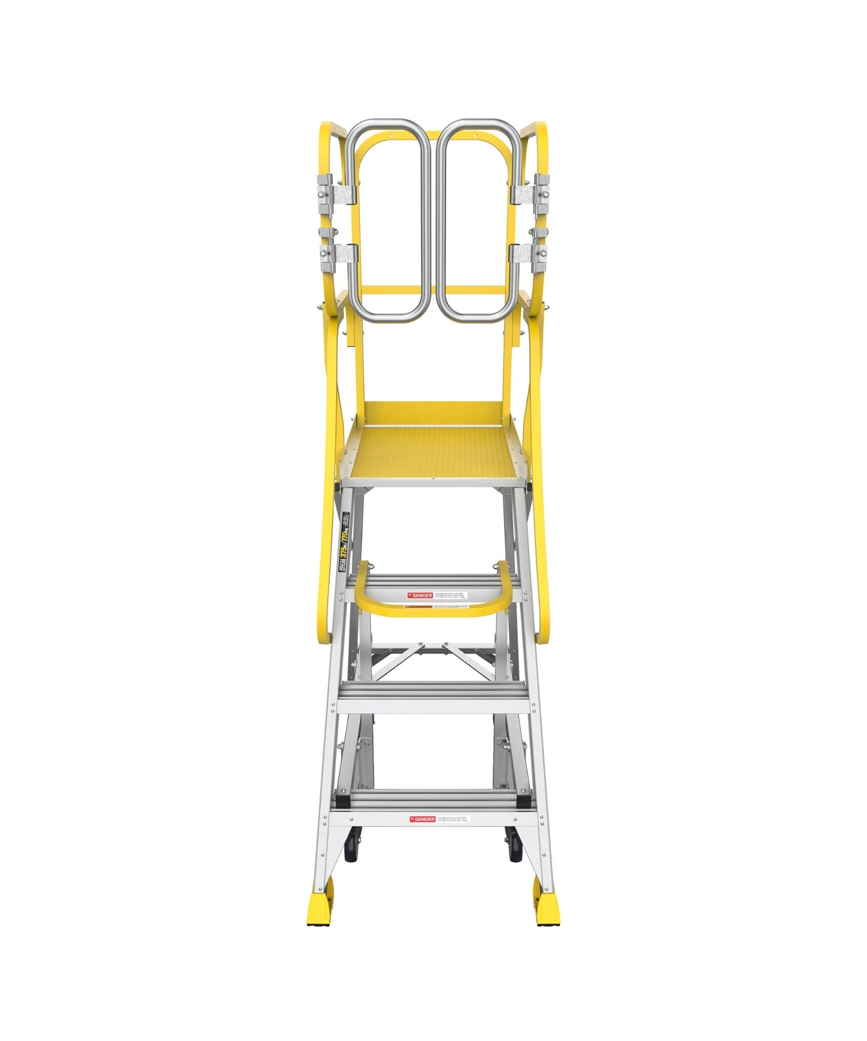 Heavy-Duty 375-Pound Aluminum Rolling Platform Ladder (SAK61724)