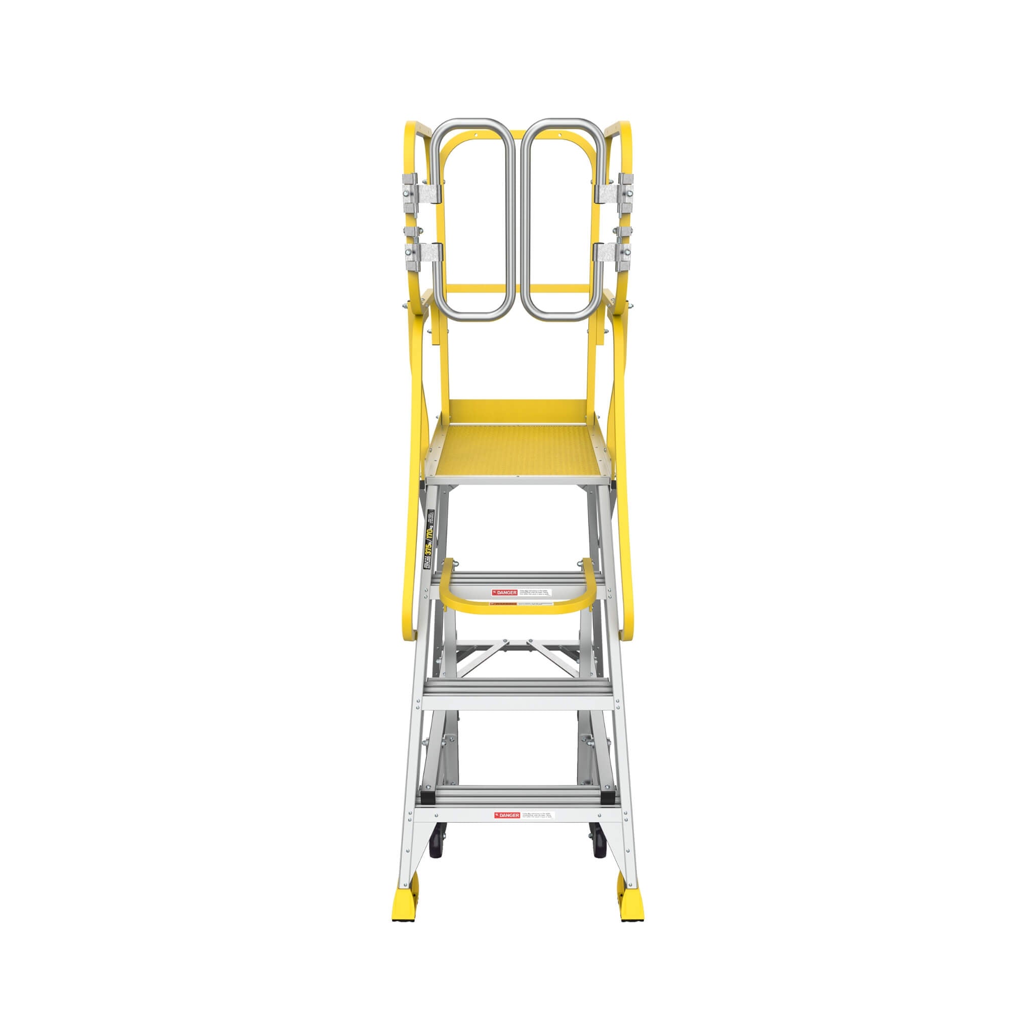 Heavy-Duty 375-Pound Aluminum Rolling Platform Ladder (SAK61724)