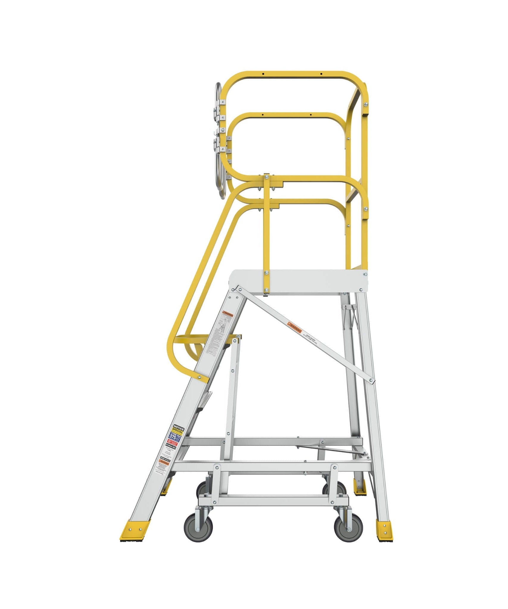 Heavy-Duty 375-Pound Aluminum Rolling Platform Ladder (SAK61724)