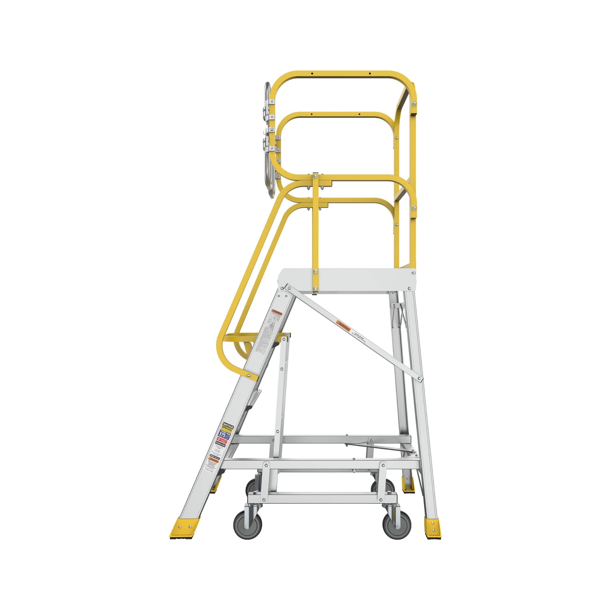 Heavy-Duty 375-Pound Aluminum Rolling Platform Ladder (SAK61724)